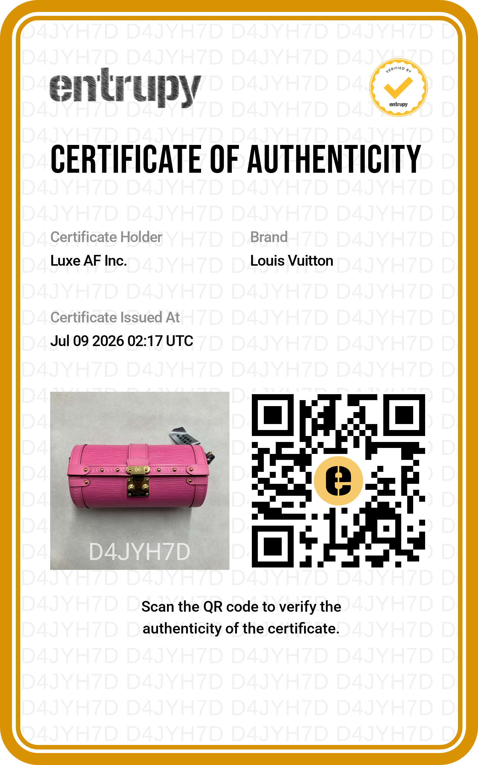Louis Vuitton Papillon Pink Epi Leather Shoulder Bag LV3293