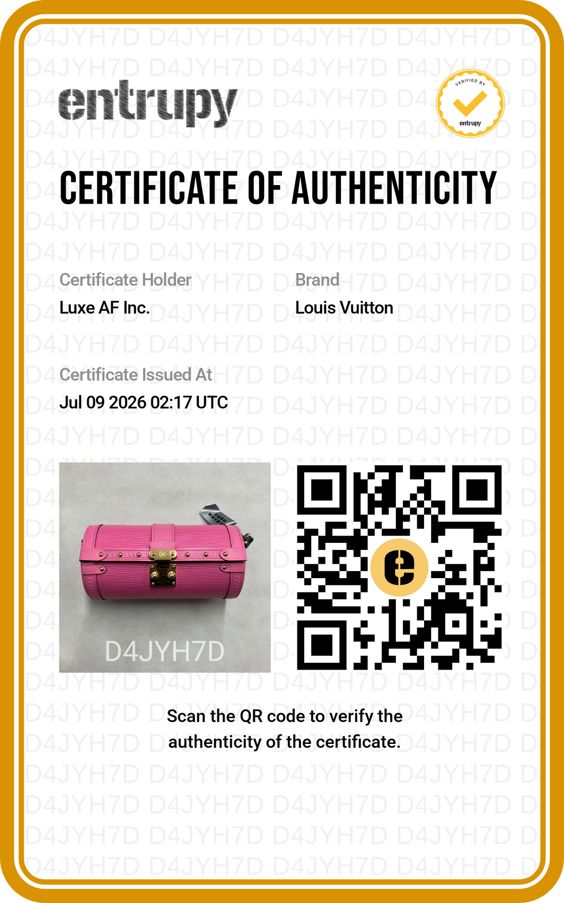Louis Vuitton Papillon Pink Epi Leather Shoulder Bag LV3293