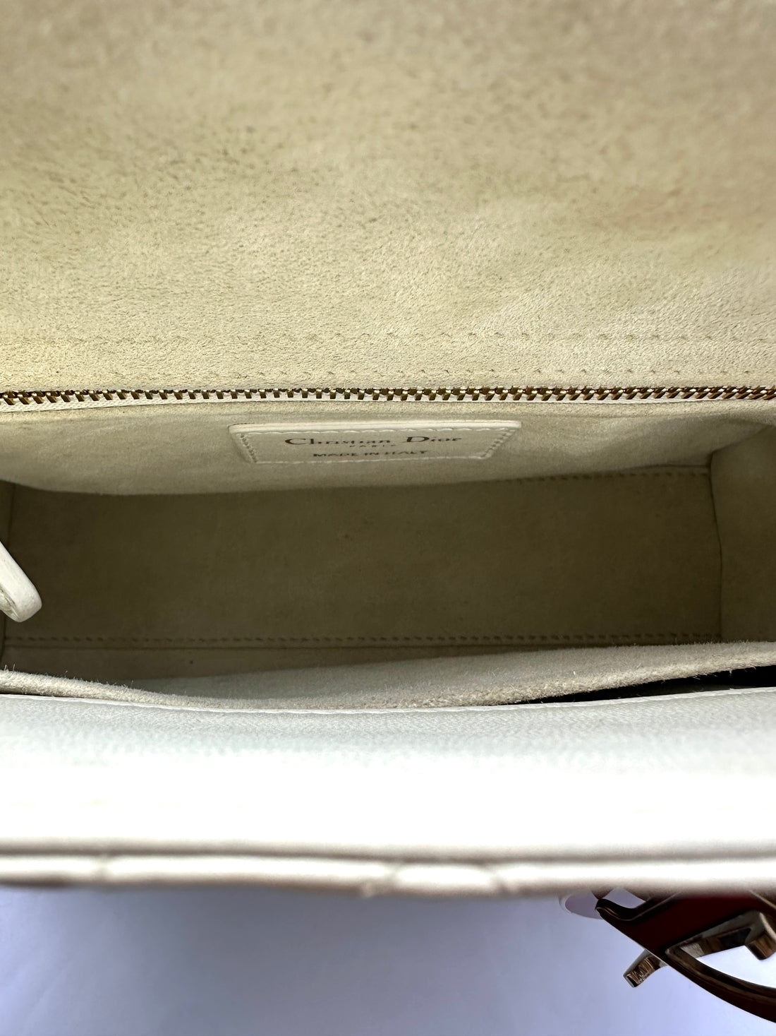 Christian Dior Lady Dior White Heart Cannage Lambskin Handle Bag DR914