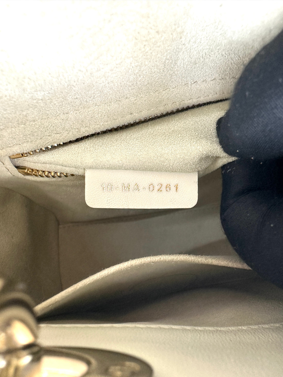 Christian Dior Lady Dior White Heart Cannage Lambskin Handle Bag DR914