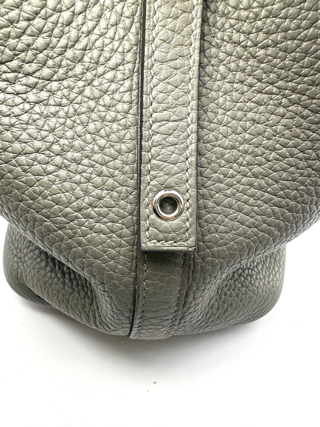 Hermes Picotin18 Grey Leather Handle Bag HR167
