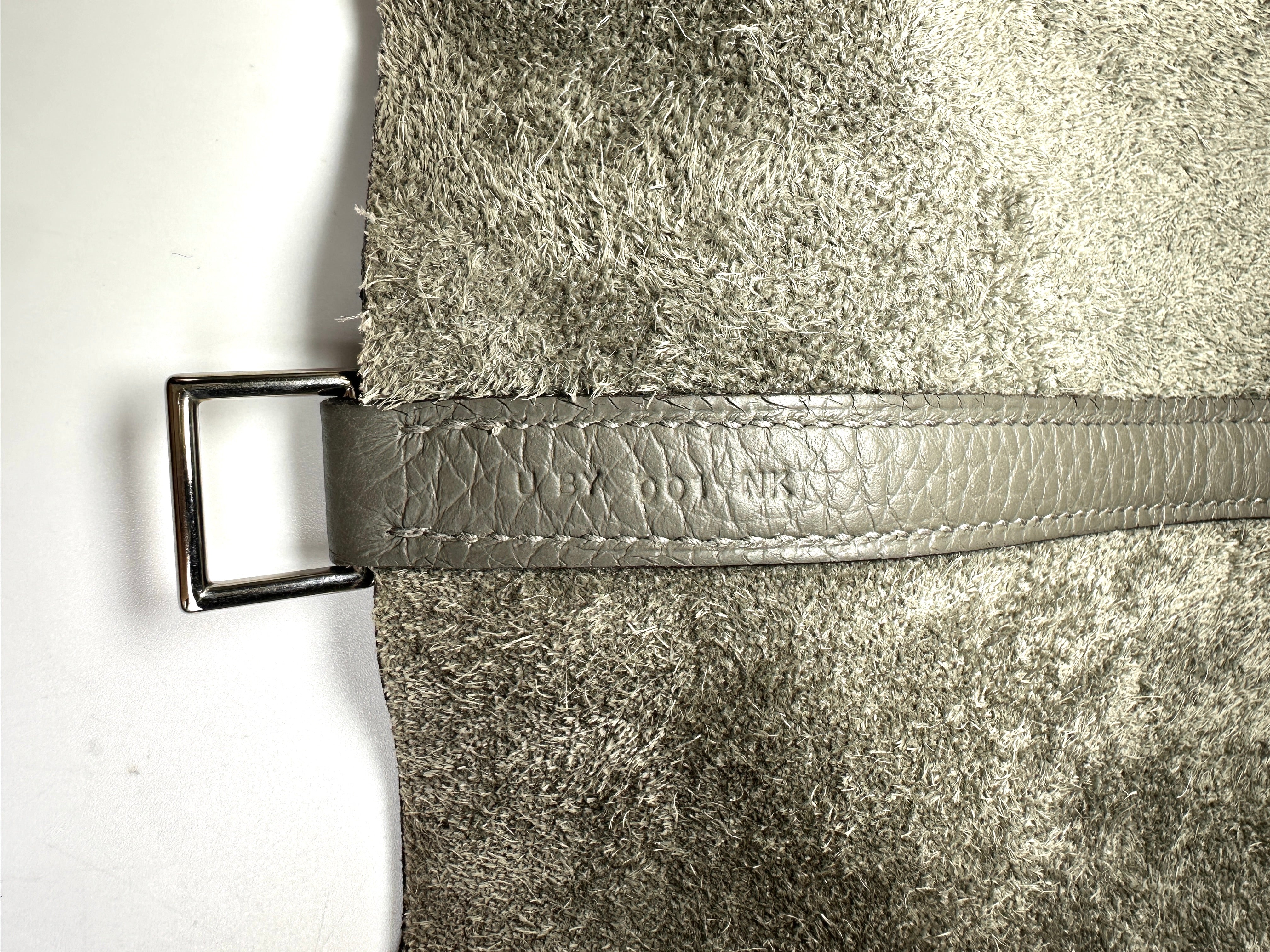 Hermes Picotin18 Grey Leather Handle Bag HR167