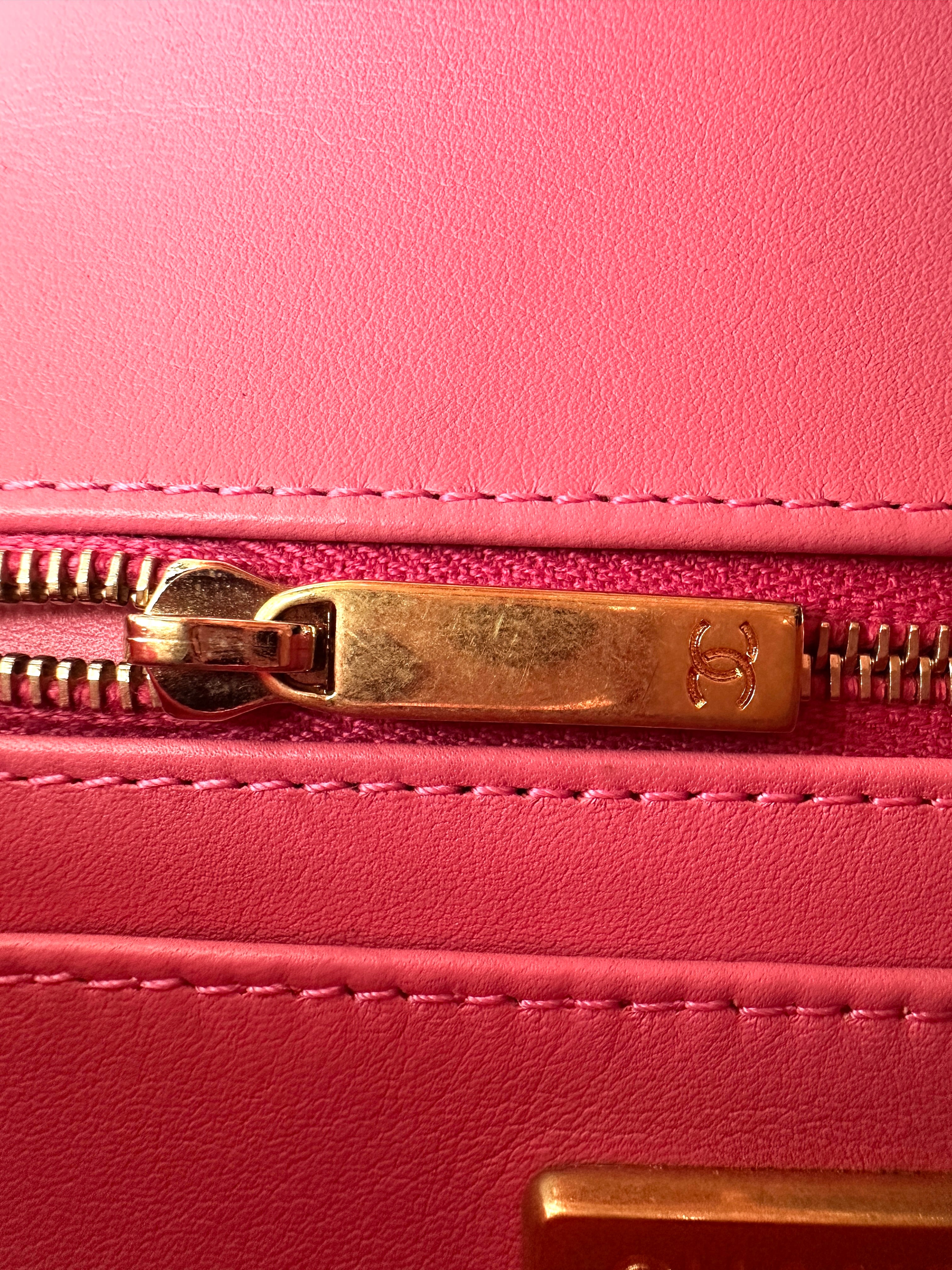 Chanel Classic Flap Pink Python Leather Mini Shoulder Bag(23***27) CC2532