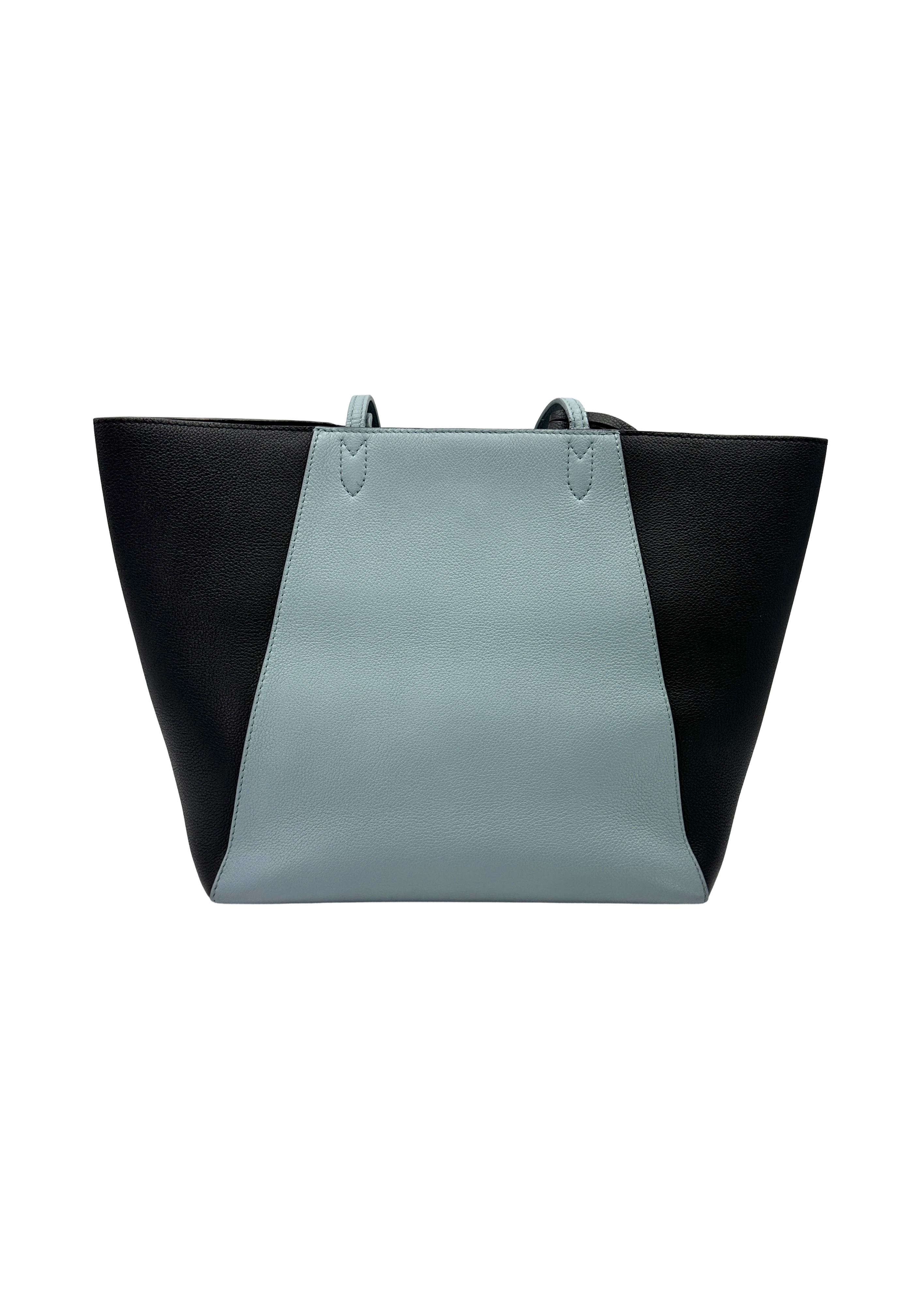 Louis Vuitton Lockme Cabas Black/Blue Leather Handle Bag LV3306