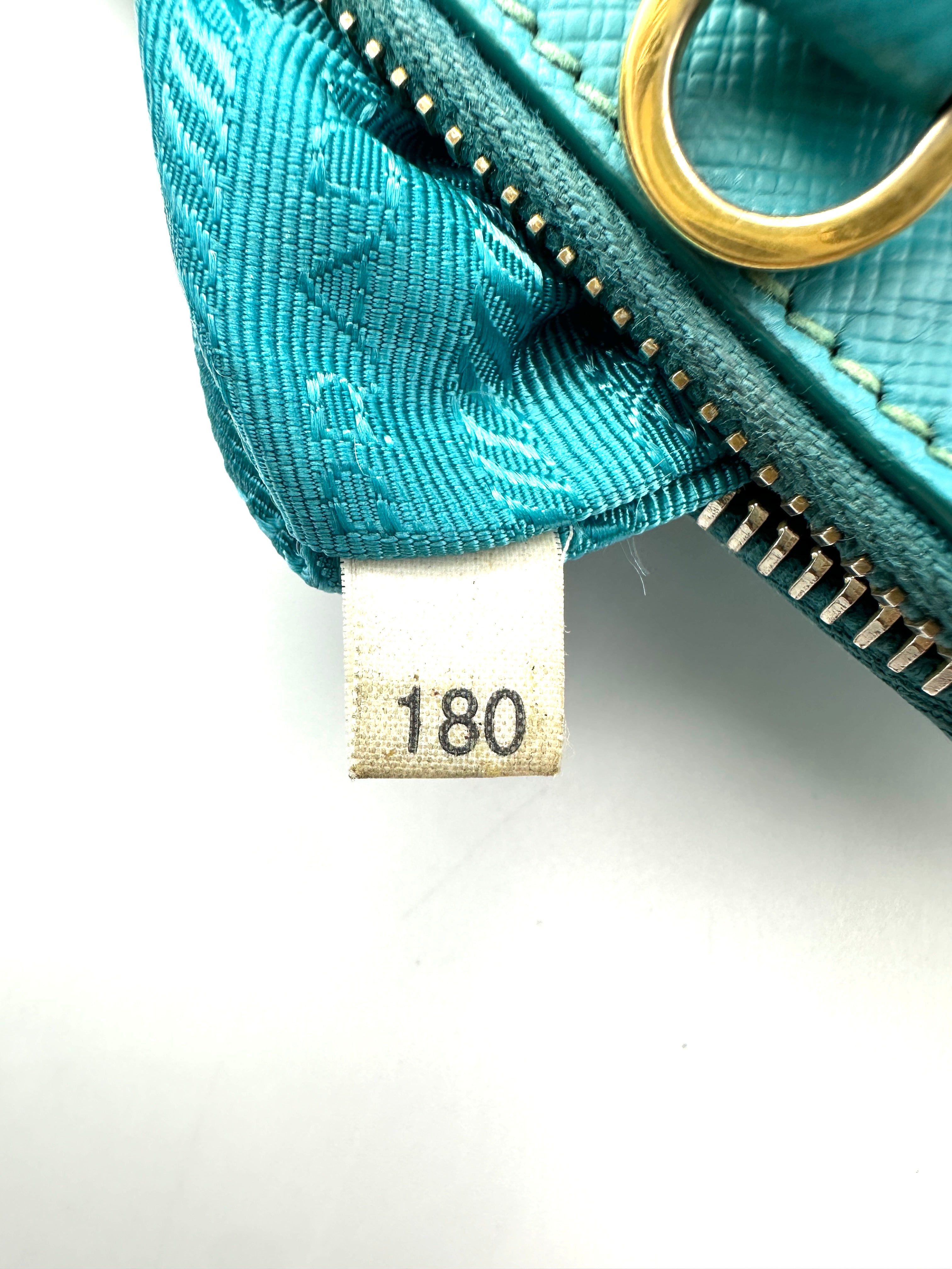 Prada Promenade Blue Saffiano Leather Mini Handle Bag PR554
