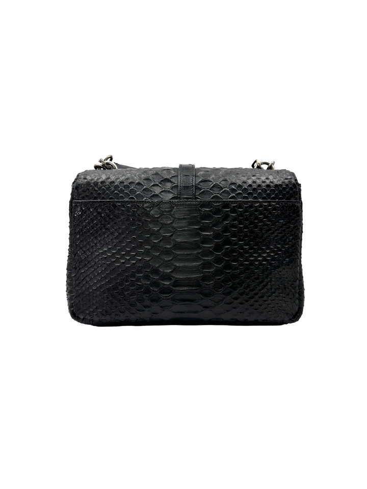 Saint Laurent College Python-Embossed Leather Shoulder Bag SL291