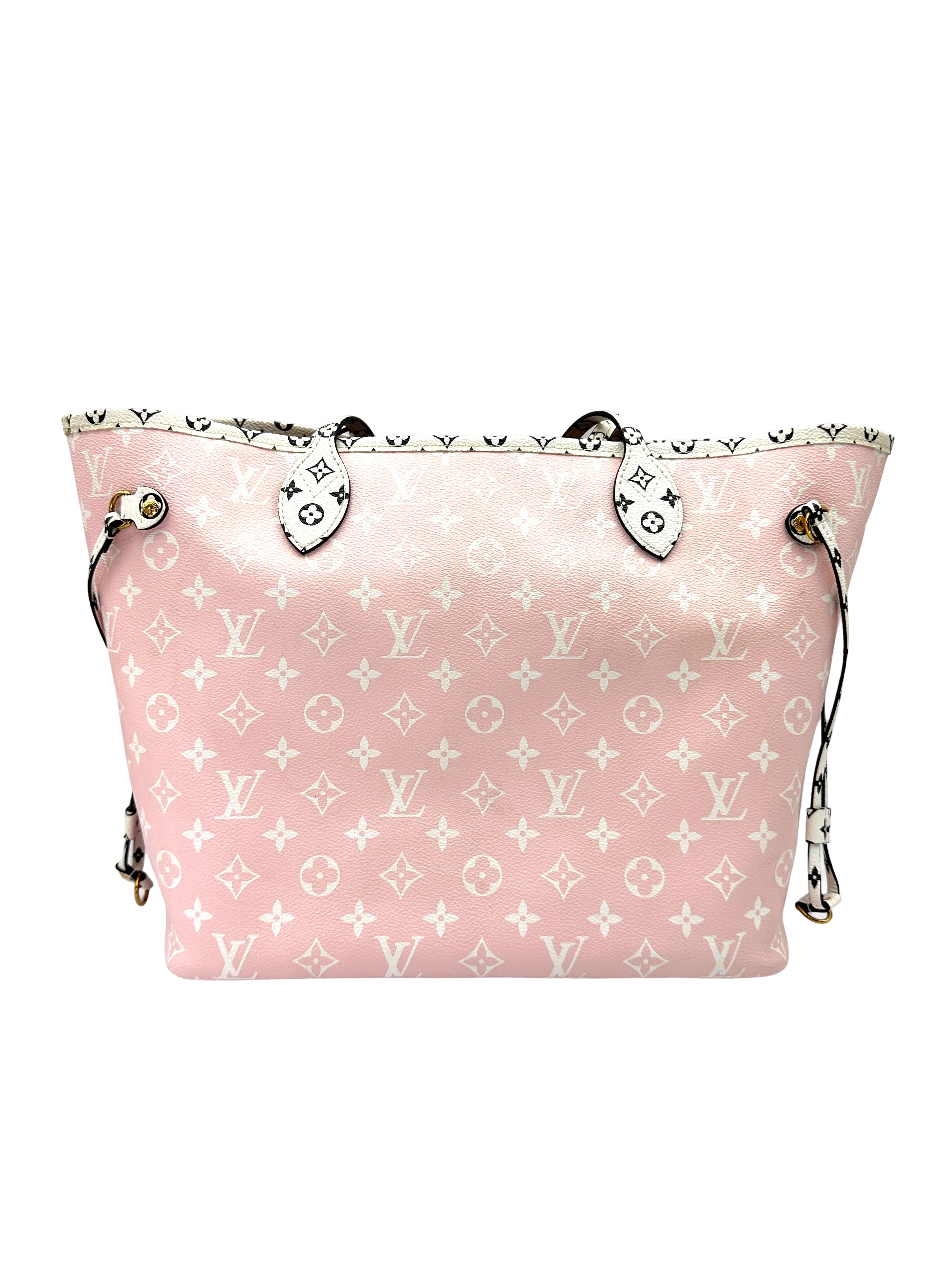 Louis Vuitton Neverfull MM Red/White Giant Monogram Canvas Handle Bag LV3305