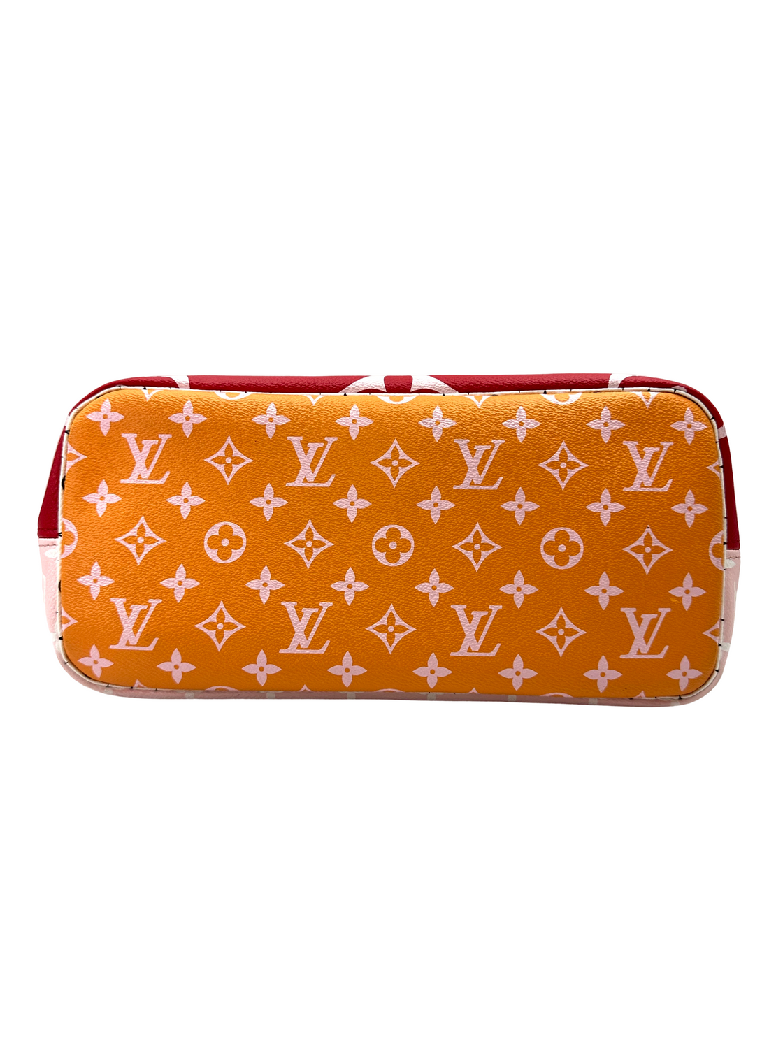 Louis Vuitton Neverfull MM Red/White Giant Monogram Canvas Handle Bag LV3305