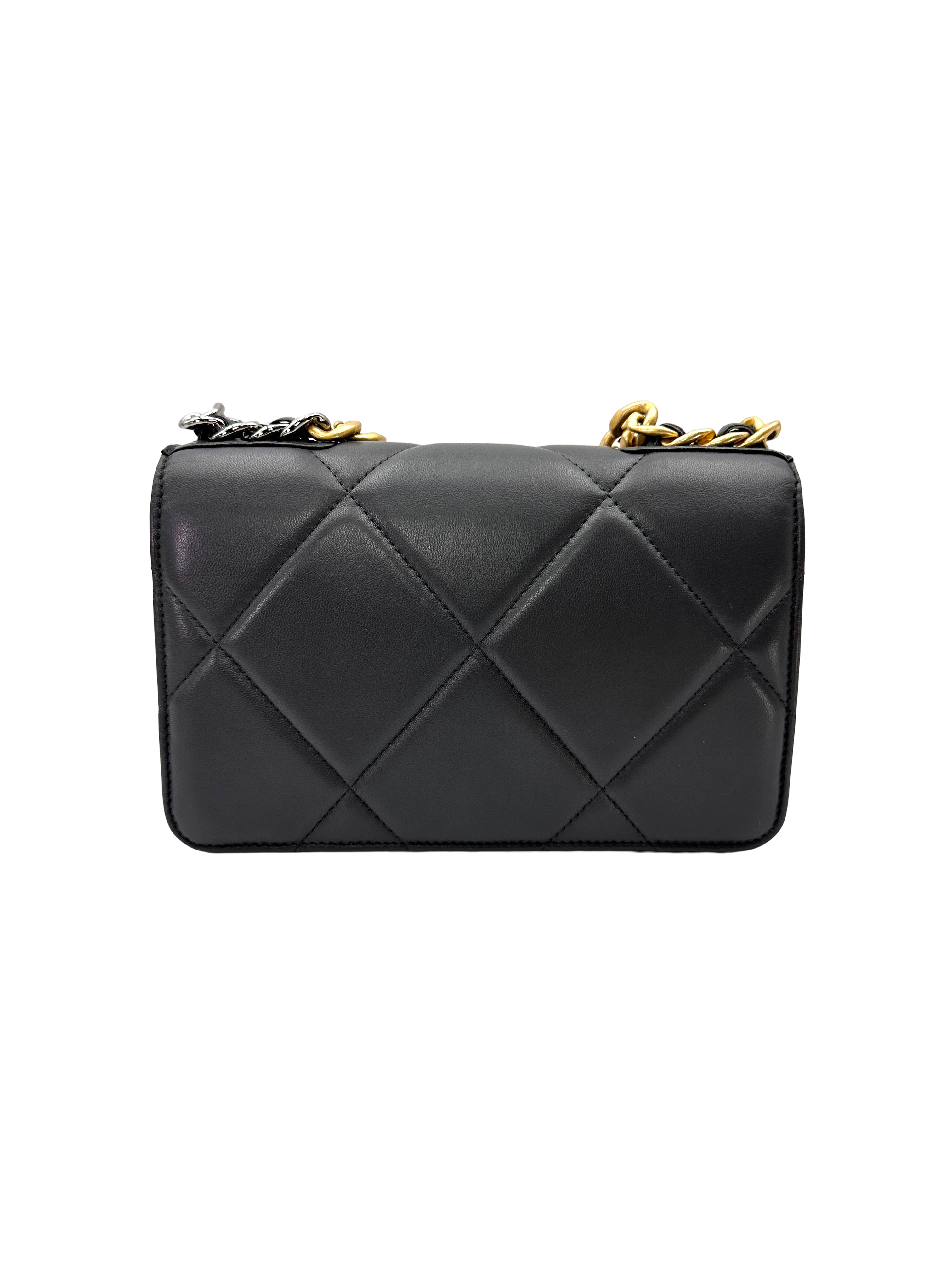 Chanel 19Bag Grey Quilted Leather Wallet On Chain(NH***86) CC2527