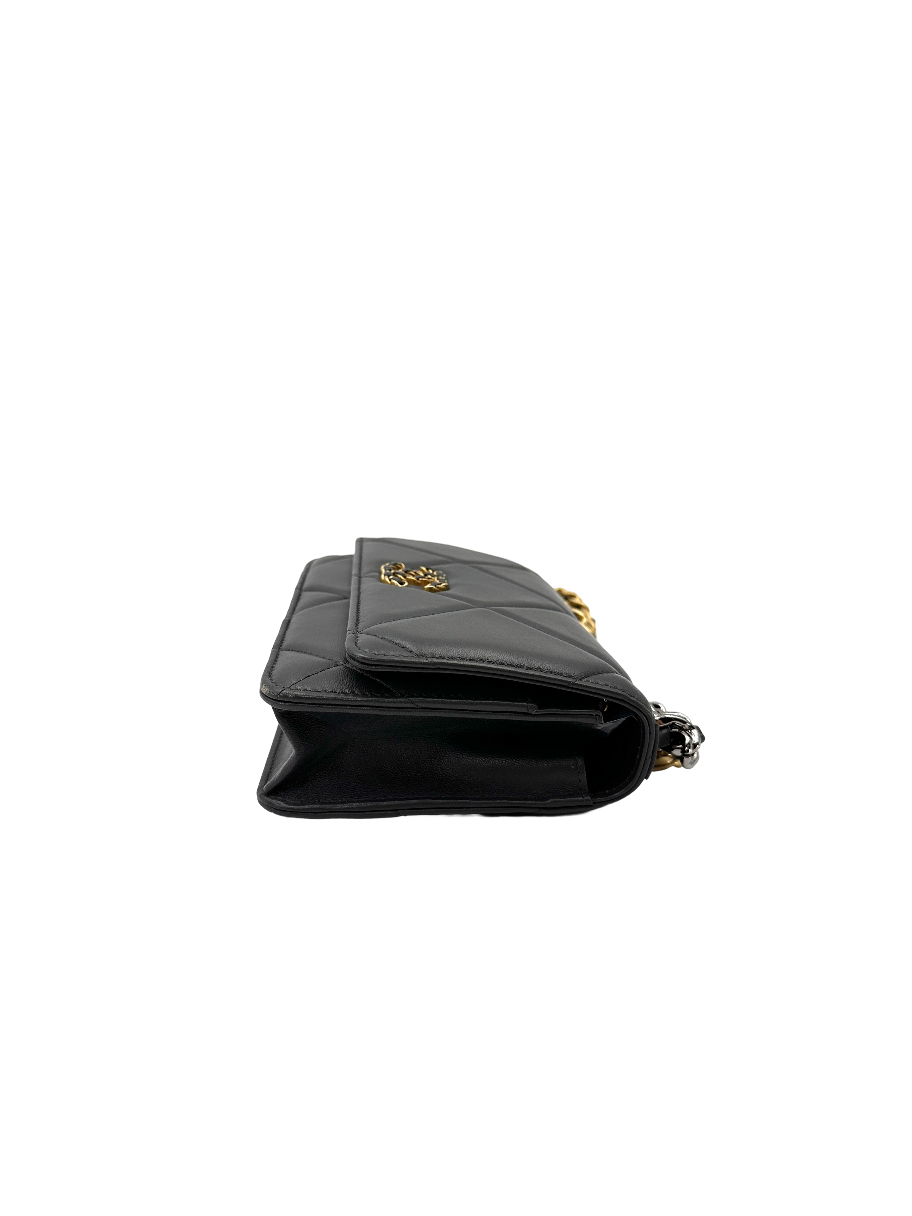 Chanel 19Bag Grey Quilted Leather Wallet On Chain(NH***86) CC2527