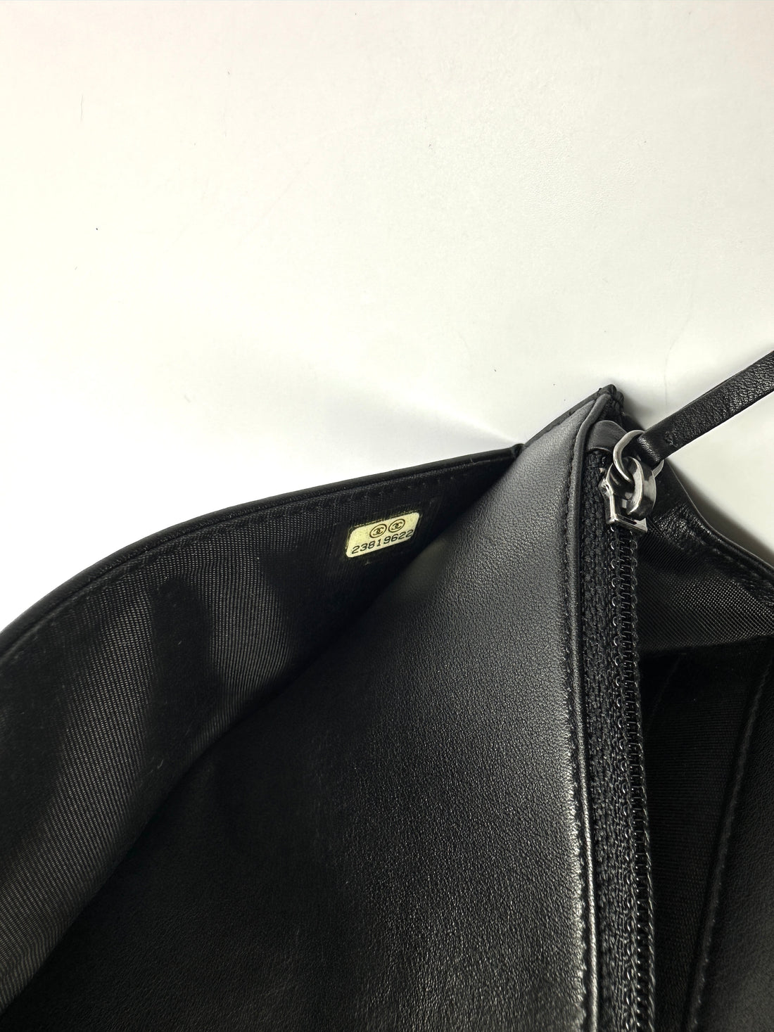 Chanel LeBoy Black Chevron Quilted Leather Flap Bag With Silver Buckle(23***22) CC2526