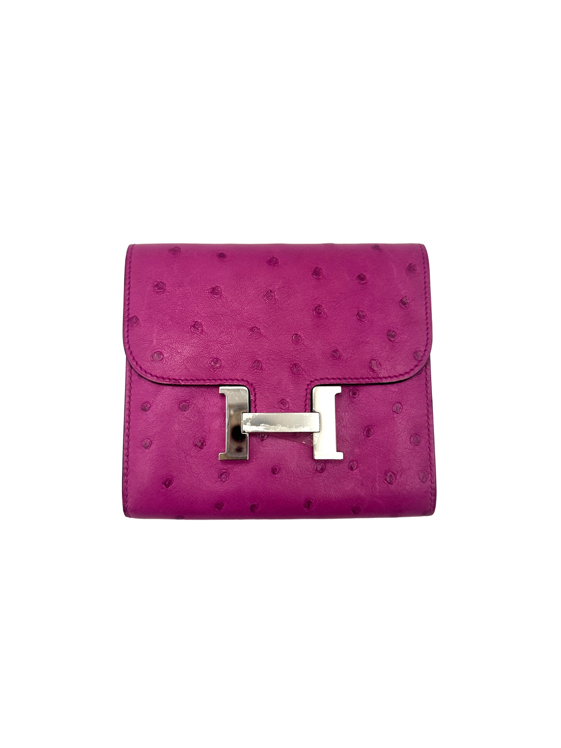 Hermes Constance Purple Ostrich Leather Wallet HR165