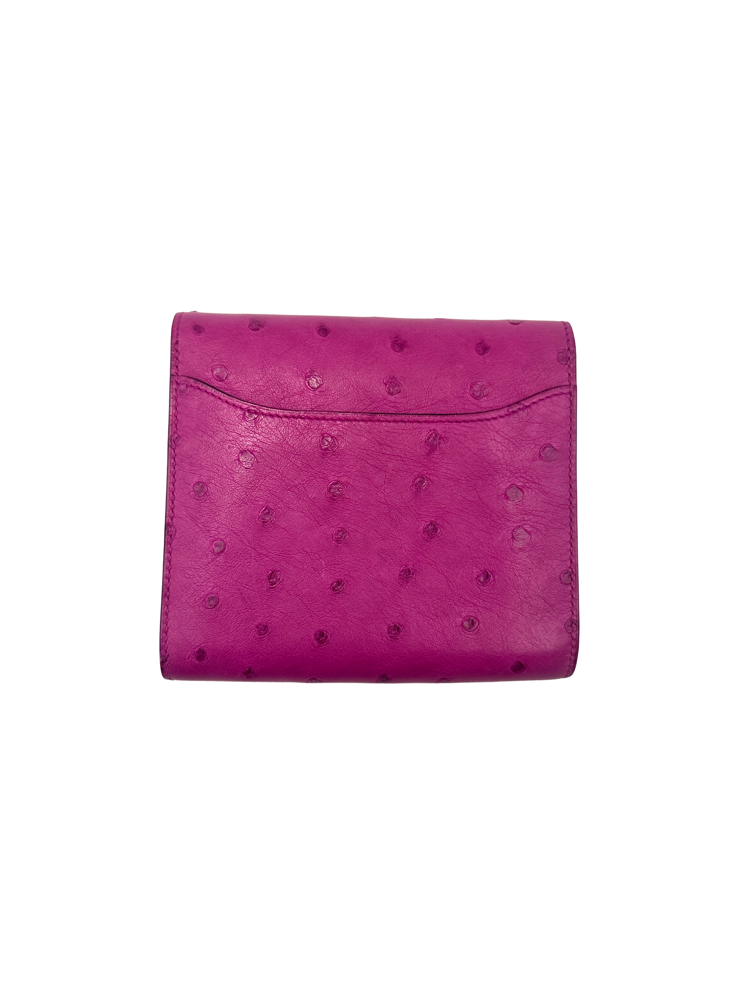 Hermes Constance Purple Ostrich Leather Wallet HR165