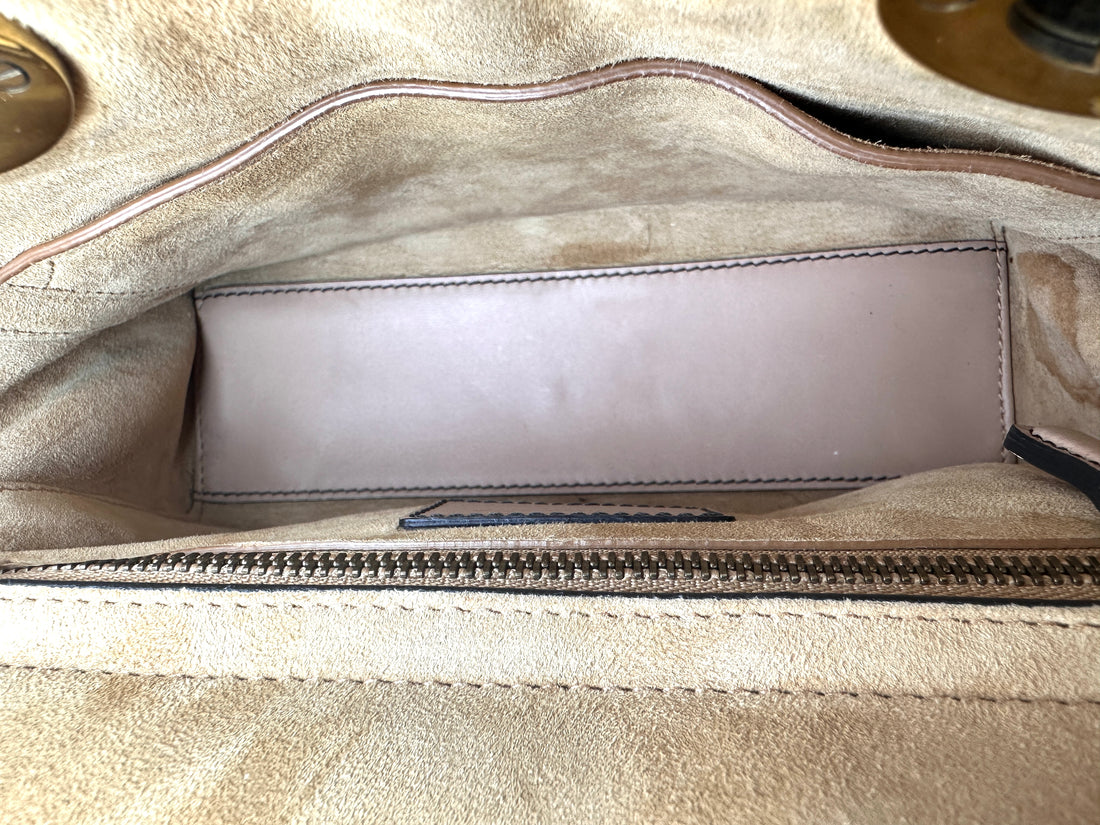 Christian Dior Lady Dior Beige Cannage Studs Leather Handle Bag DR916
