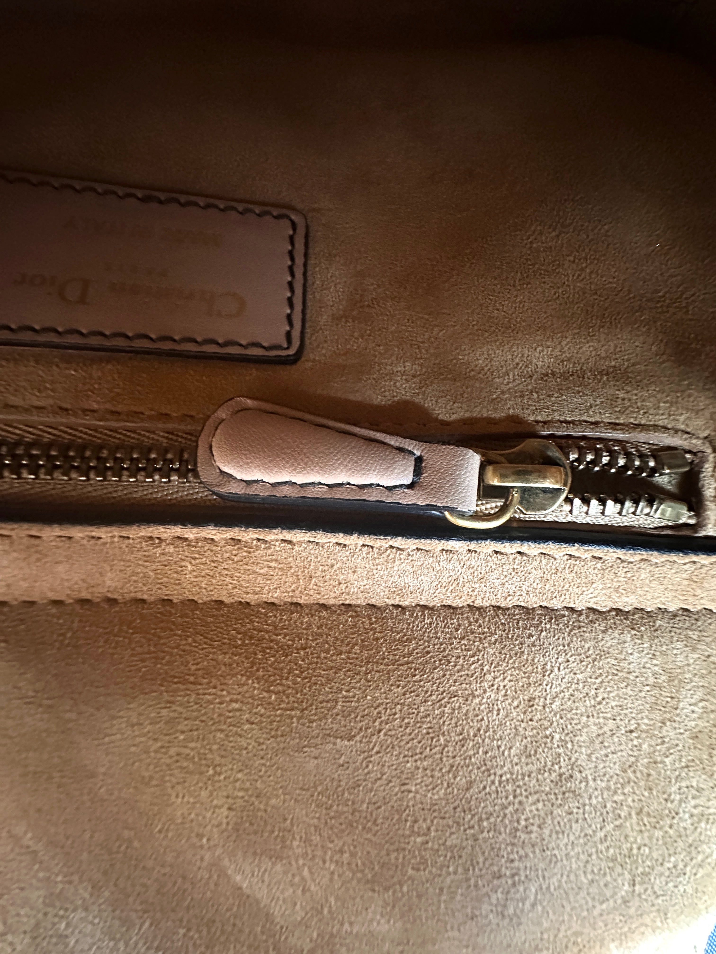 Christian Dior Lady Dior Beige Cannage Studs Leather Handle Bag DR916