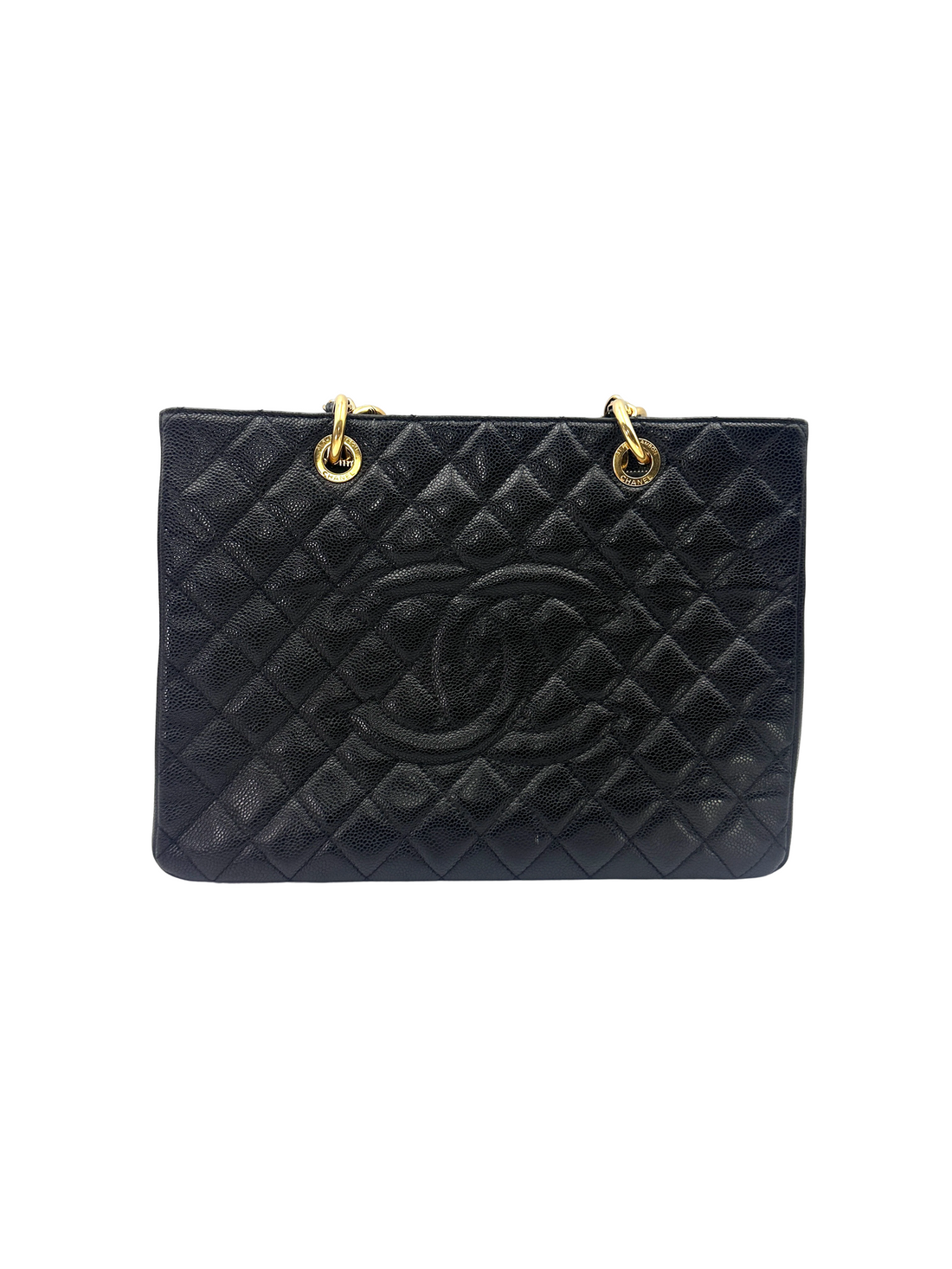 Chanel GST Black Quilted Leather Tote Handle Bag(17***77) CC2528