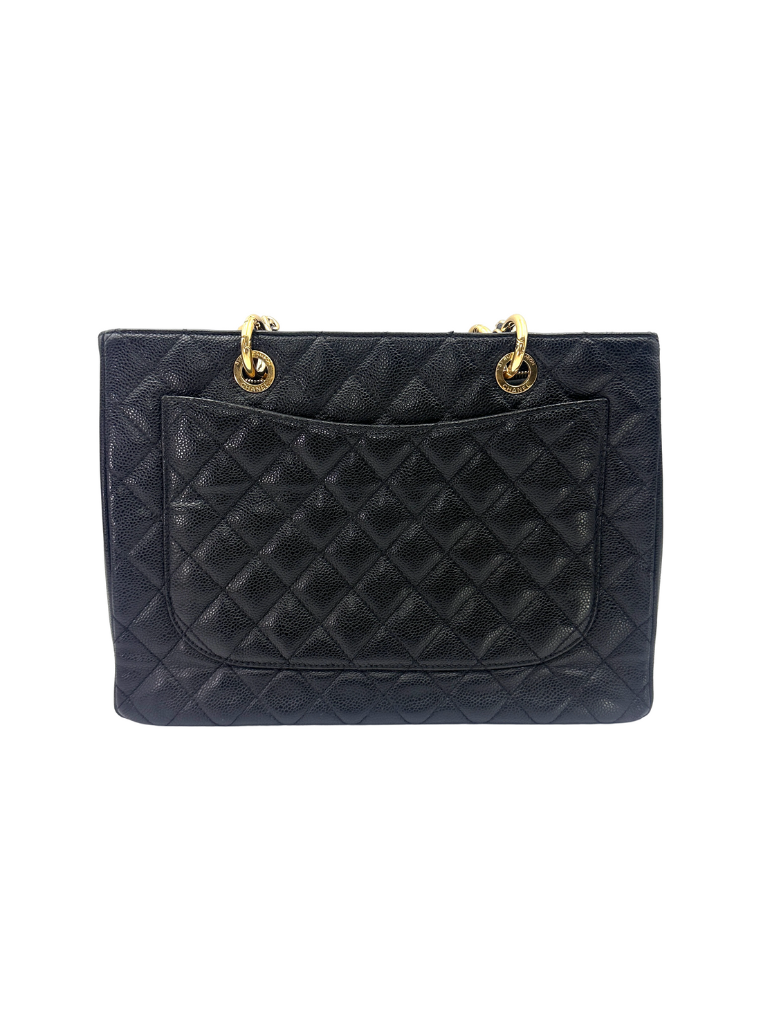 Chanel GST Black Quilted Leather Tote Handle Bag(17***77) CC2528