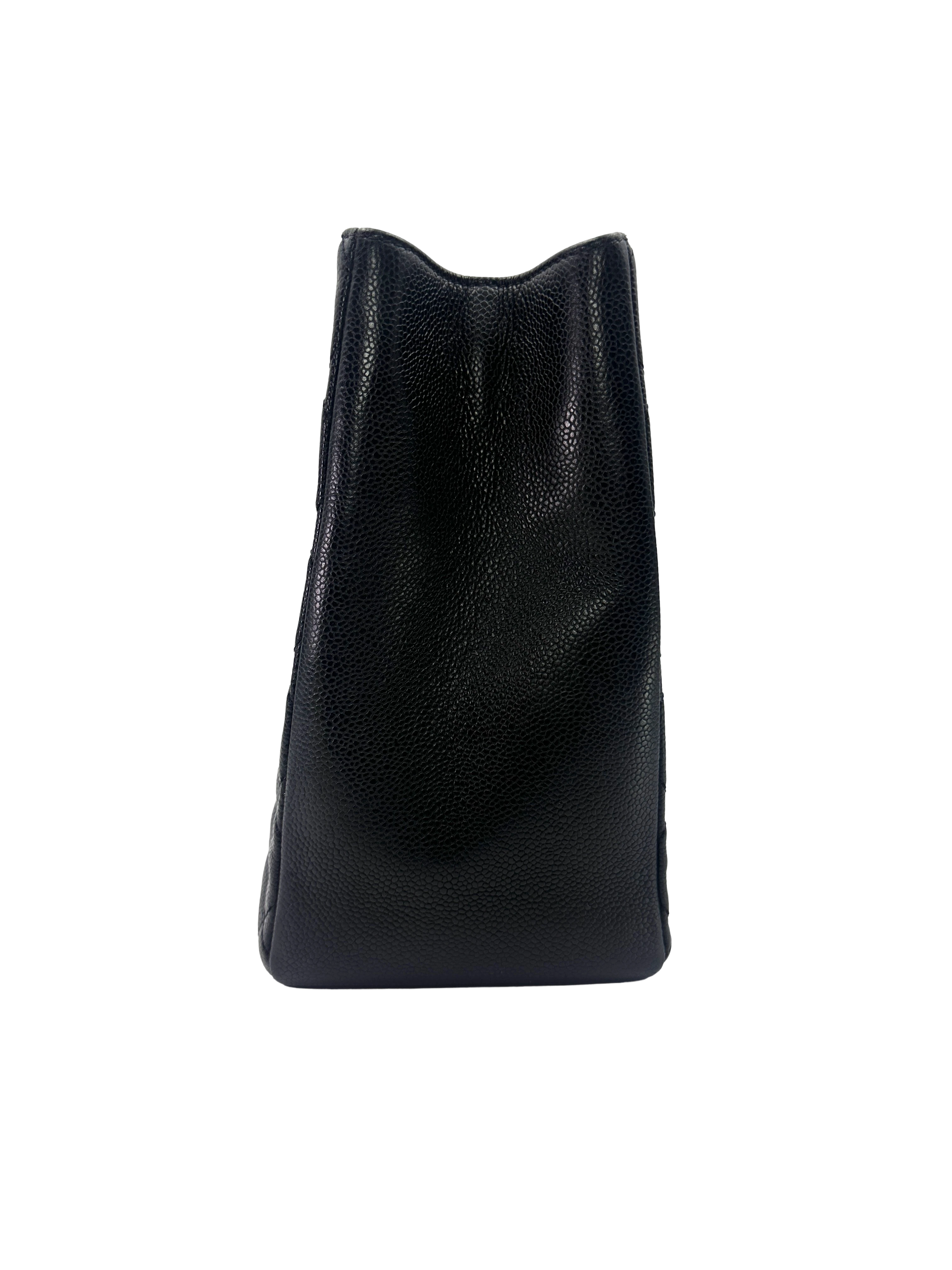 Chanel GST Black Quilted Leather Tote Handle Bag(17***77) CC2528