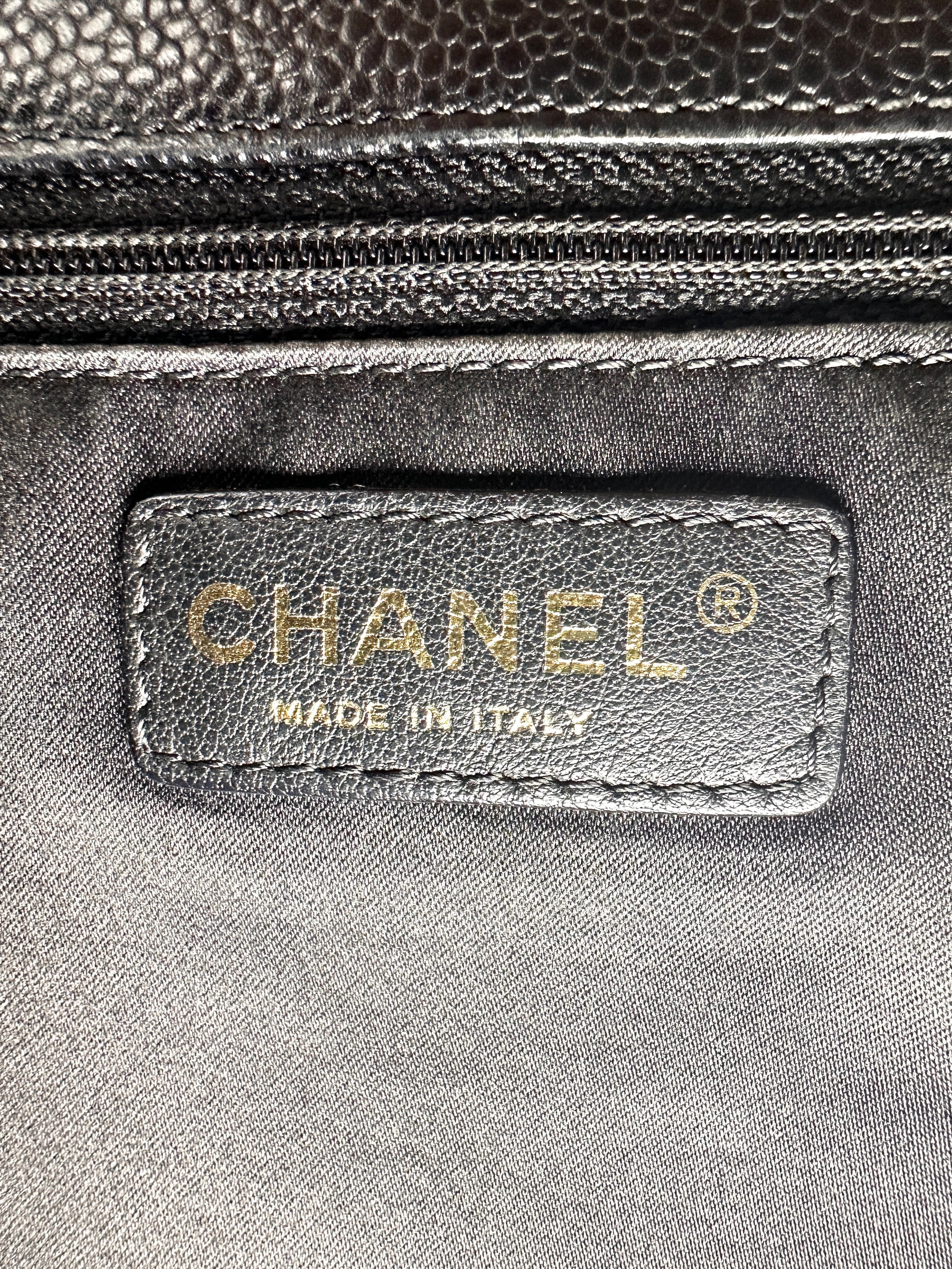 Chanel GST Black Quilted Leather Tote Handle Bag(17***77) CC2528