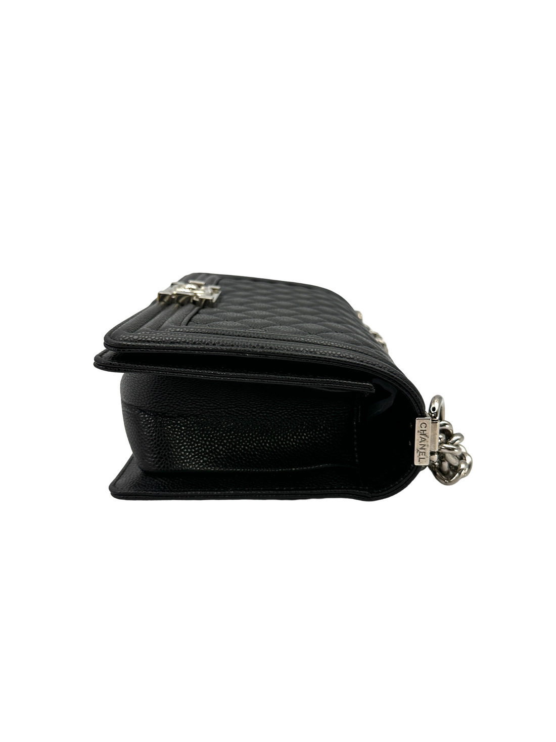 Chanel LeBoy Black Quilted Leather Flap Bag With Silver Buckle(18***03) CC2530