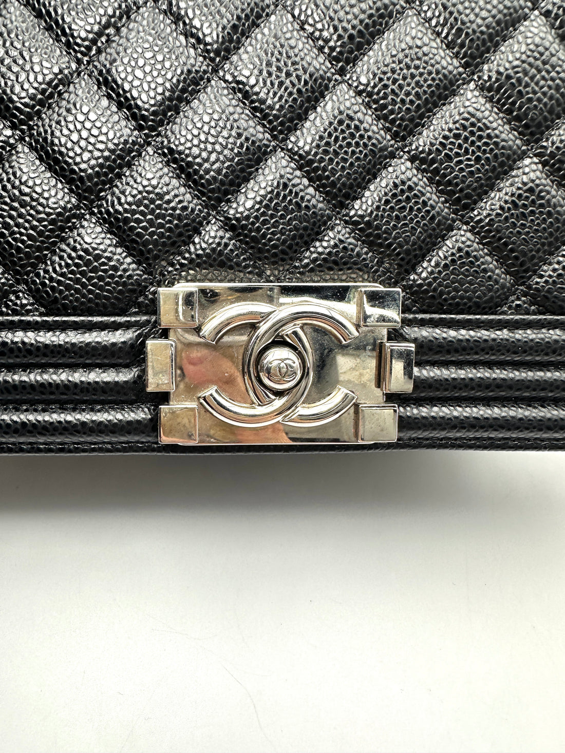 Chanel LeBoy Black Quilted Leather Flap Bag With Silver Buckle(18***03) CC2530