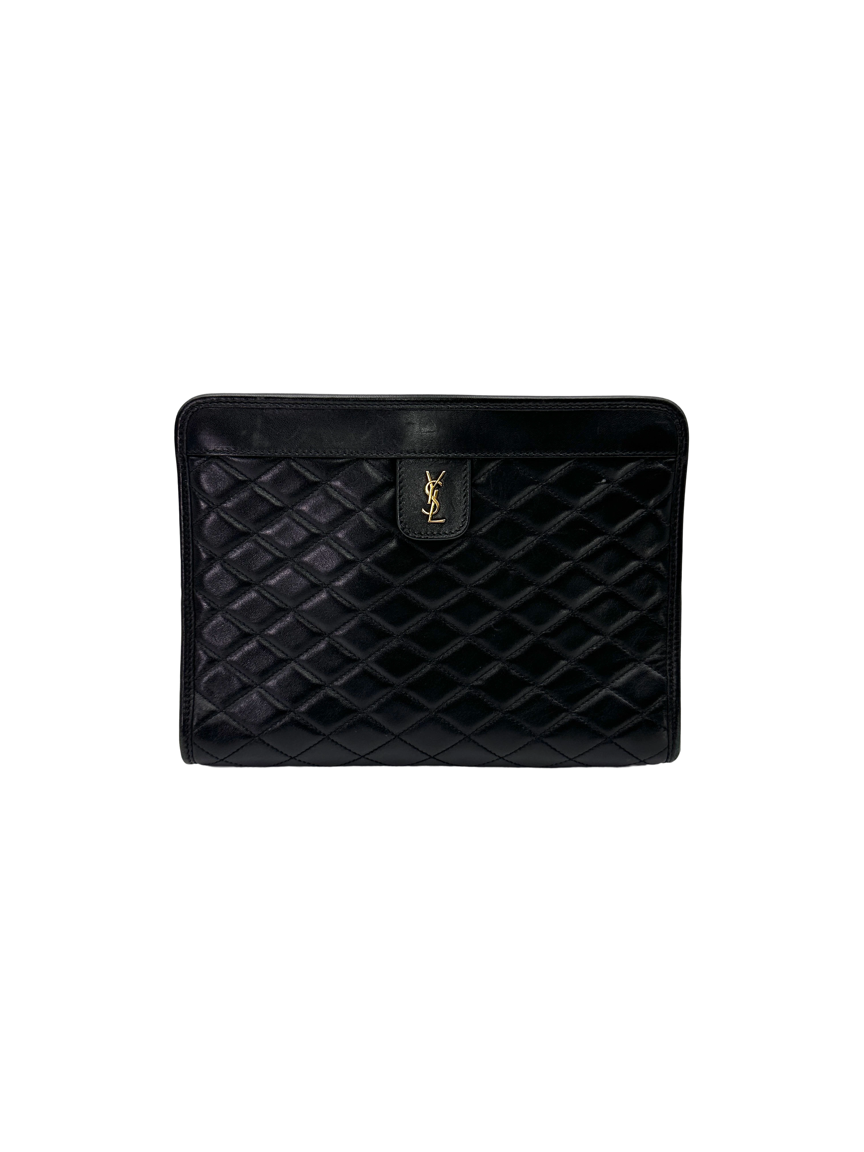Saint Laurent Baby Victoire Black Quilted Leather Shoulder Bag SL289
