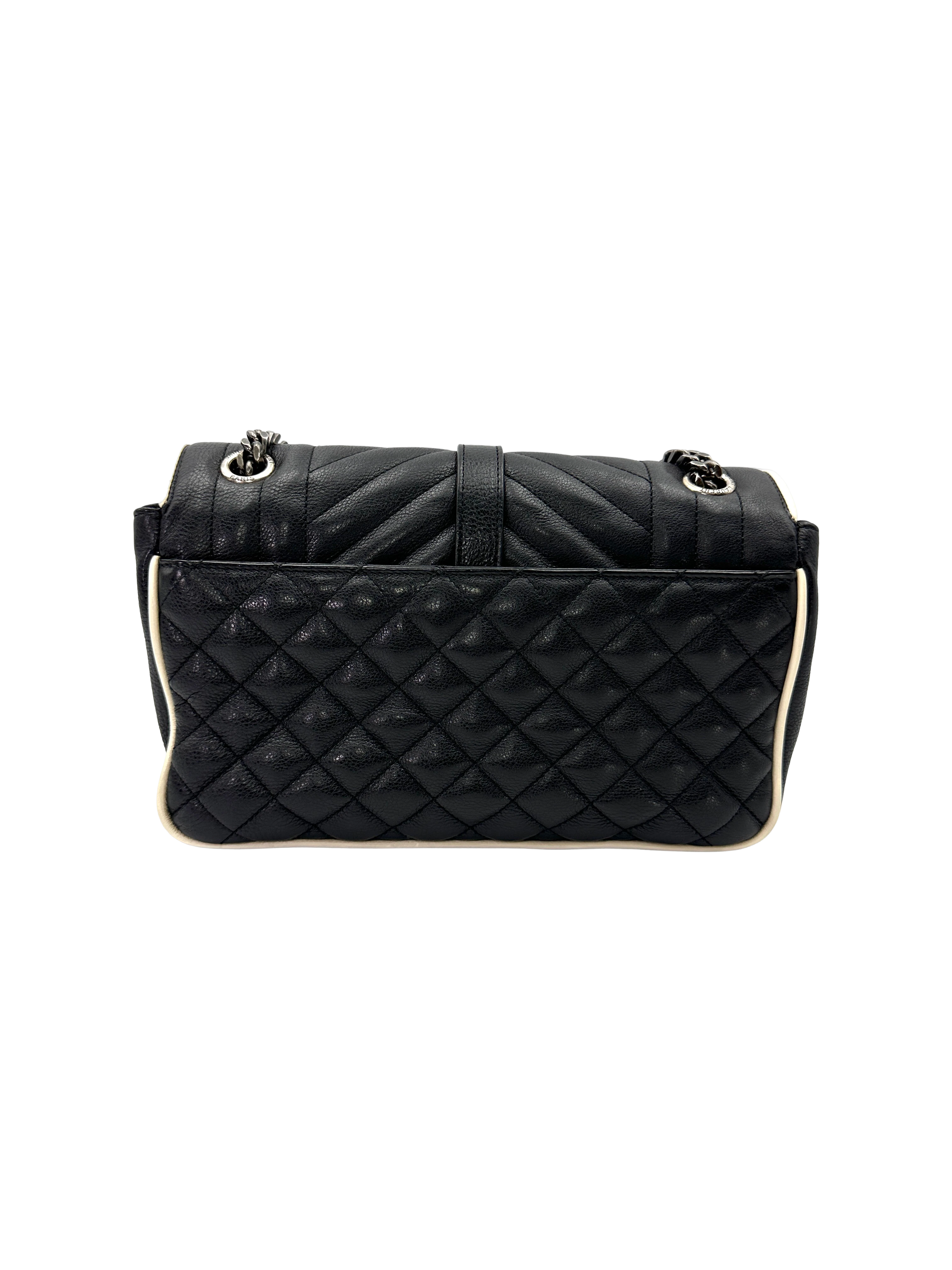 Saint Laurent College Black Leather Shoulder Bag SL290