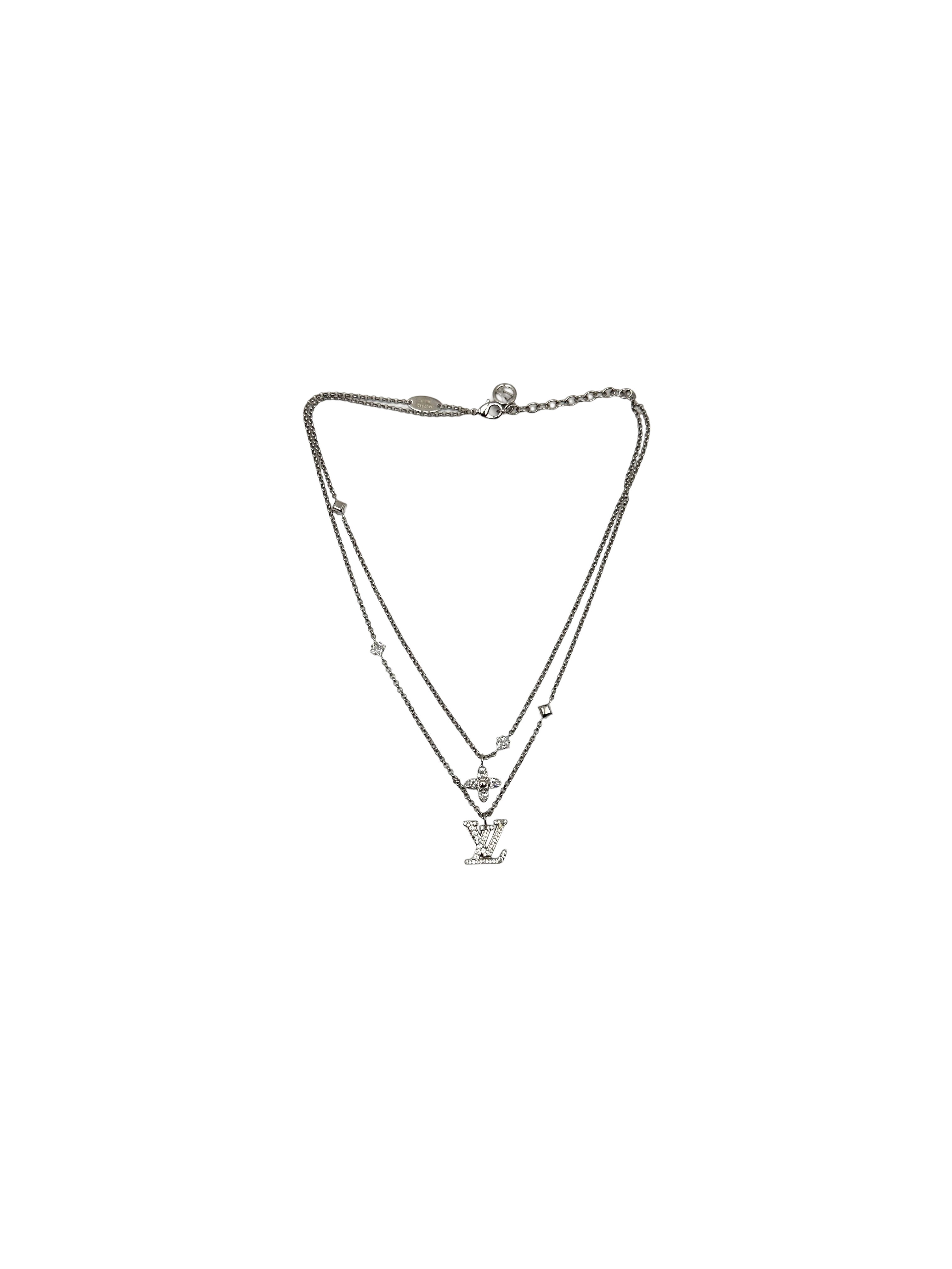 Louis Vuitton Lady LV Double Necklace,M02515 TE3234 LVN05