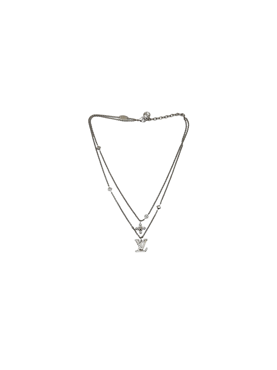 Louis Vuitton Lady LV Double Necklace,M02515 TE3234 LVN05