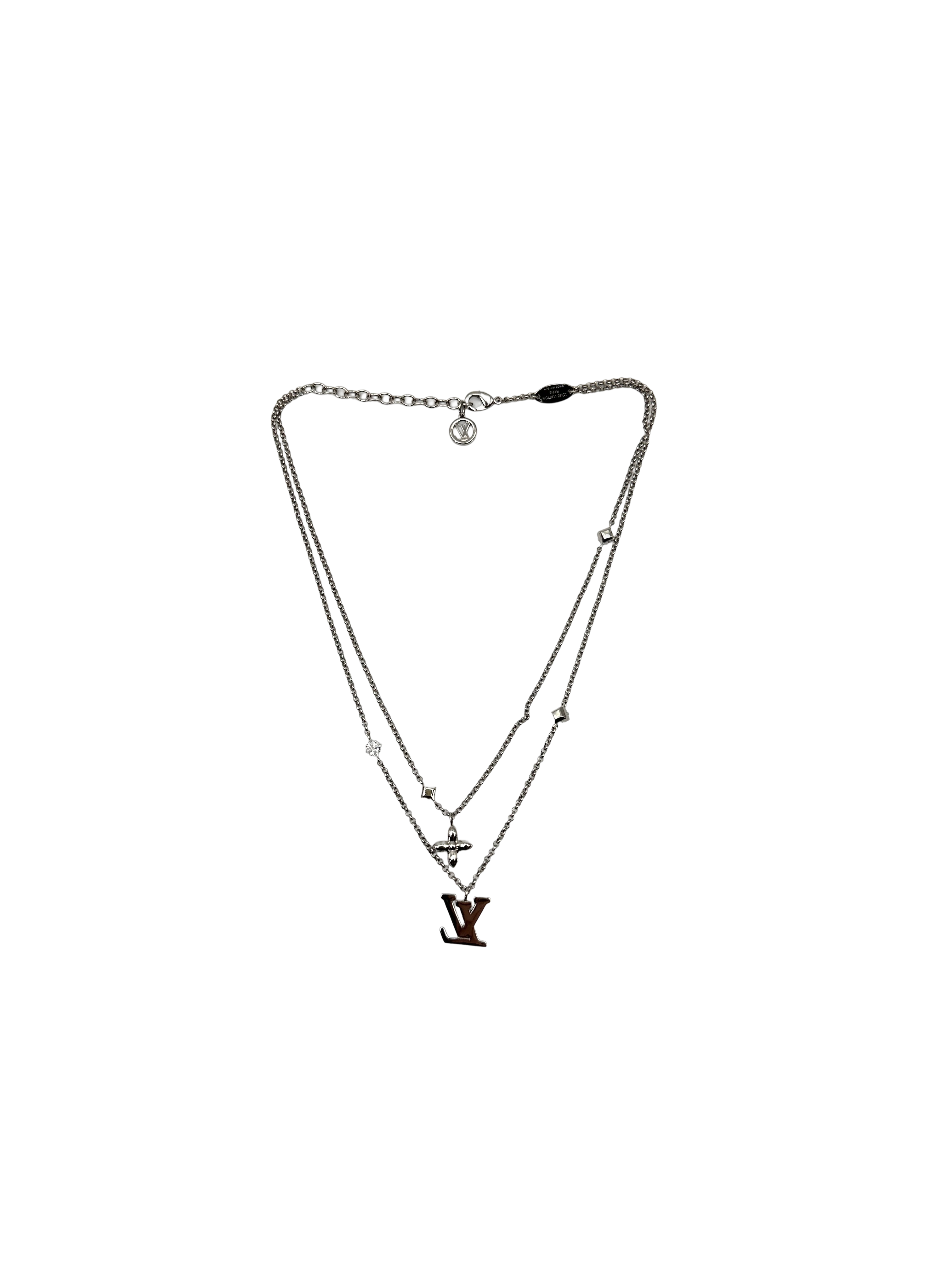 Louis Vuitton Lady LV Double Necklace,M02515 TE3234 LVN05