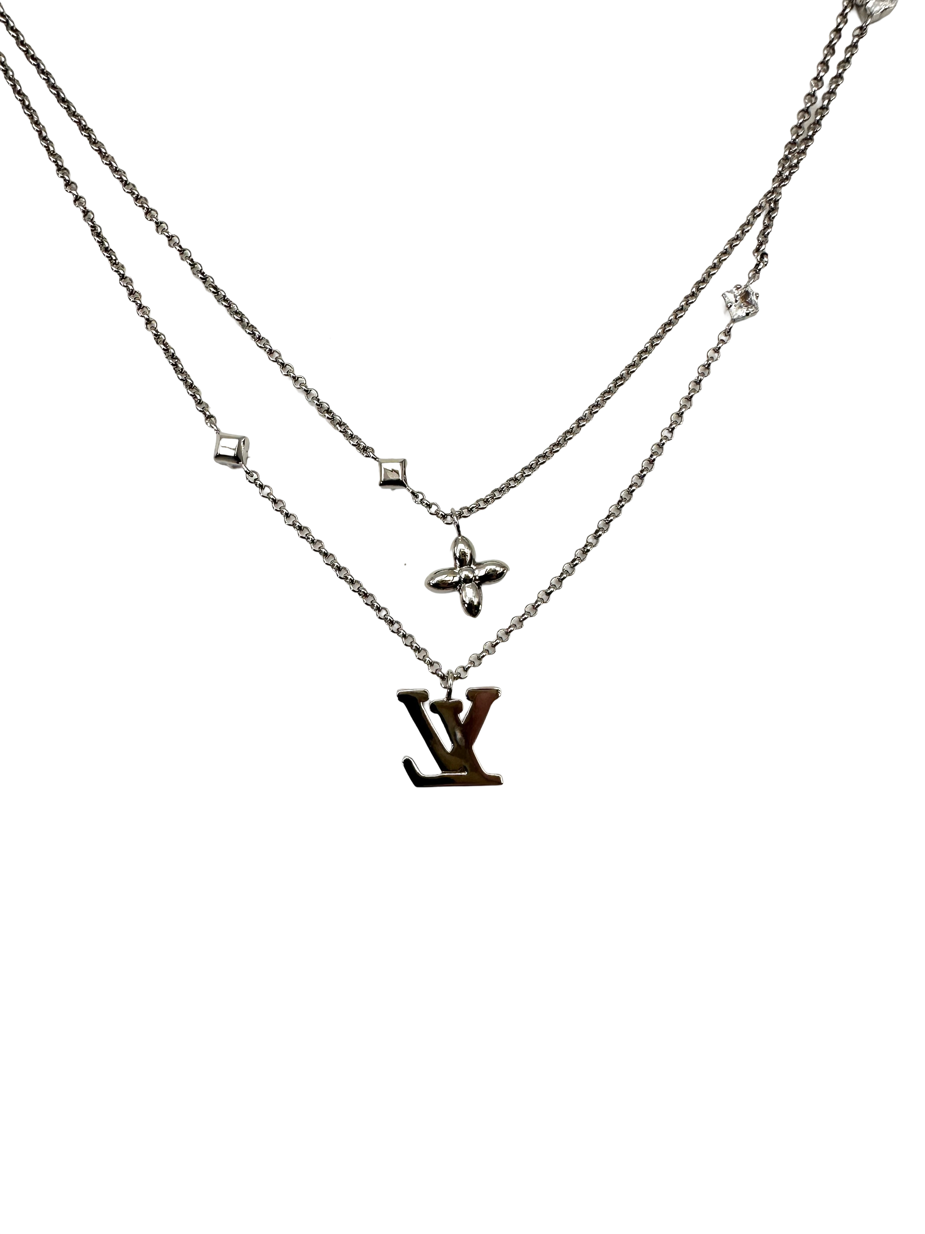 Louis Vuitton Lady LV Double Necklace,M02515 TE3234 LVN05
