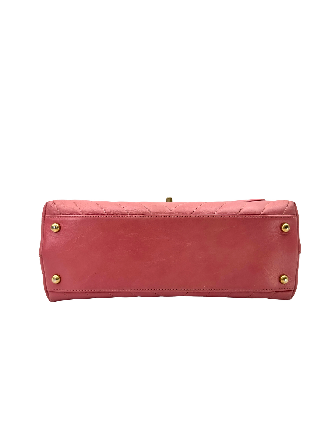 Chanel CoCo Handle Pink Chevron Quilted Leather Shoulder Bag(24***72) CC2534
