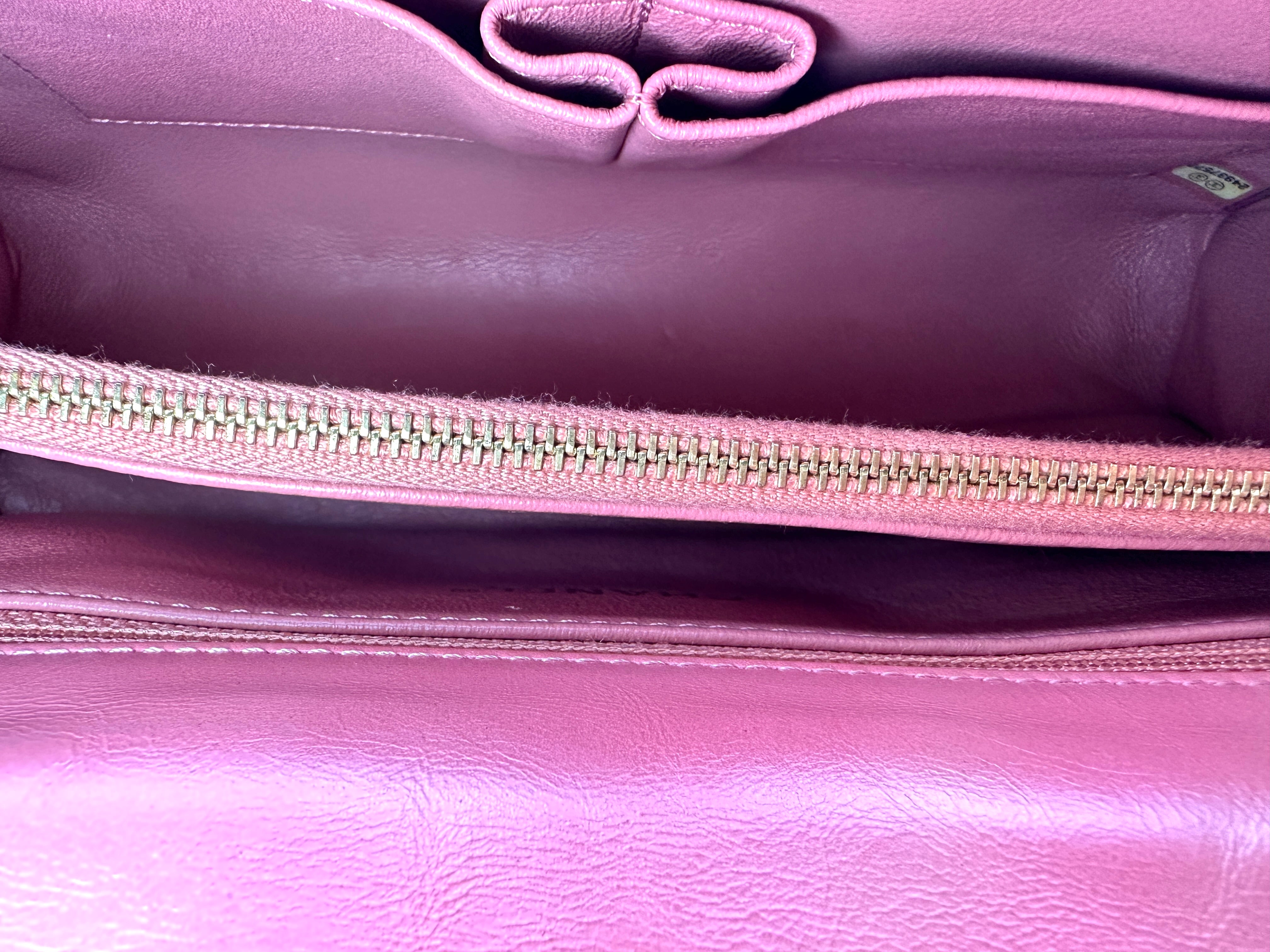 Chanel CoCo Handle Pink Chevron Quilted Leather Shoulder Bag(24***72) CC2534