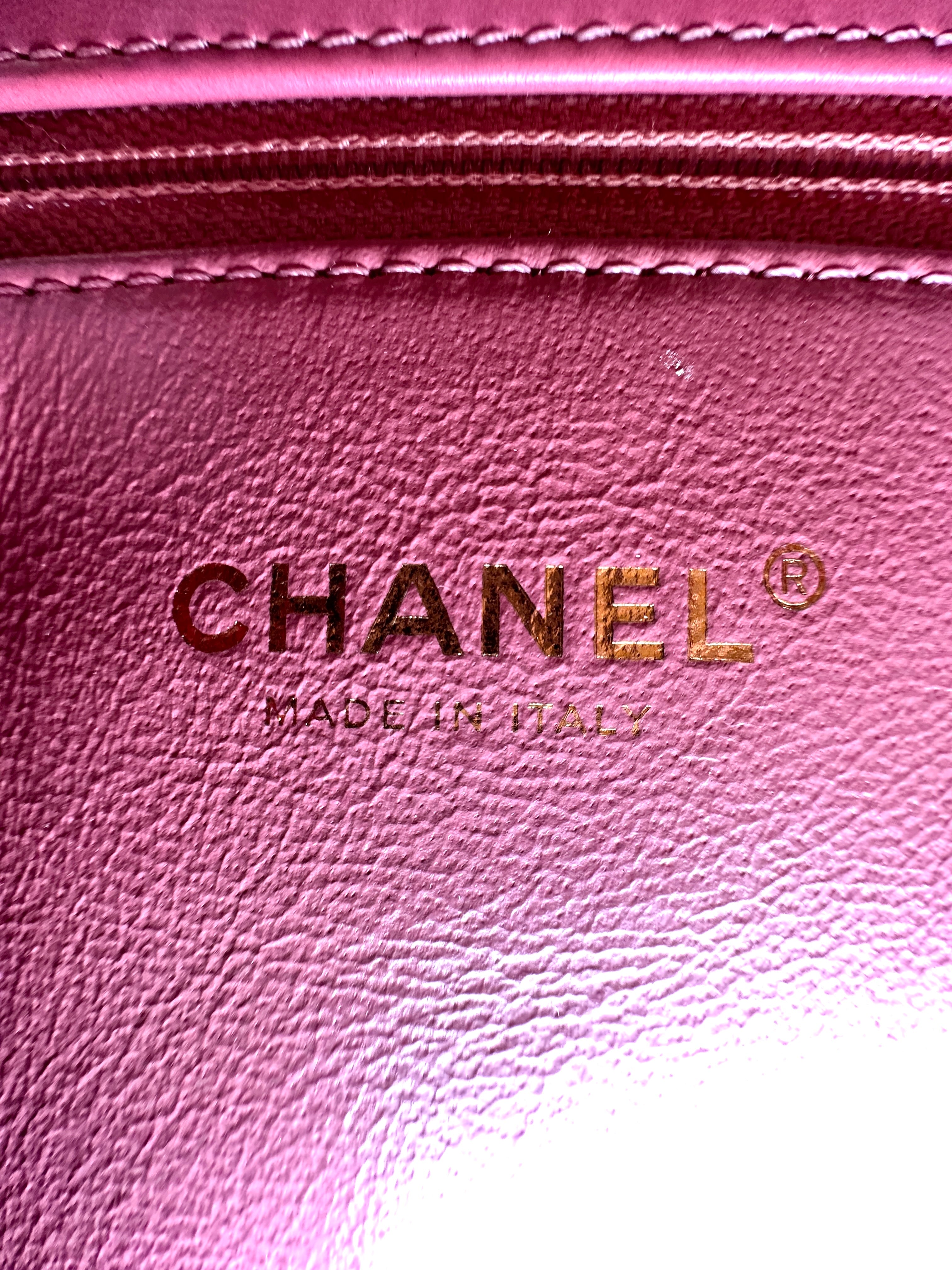 Chanel CoCo Handle Pink Chevron Quilted Leather Shoulder Bag(24***72) CC2534