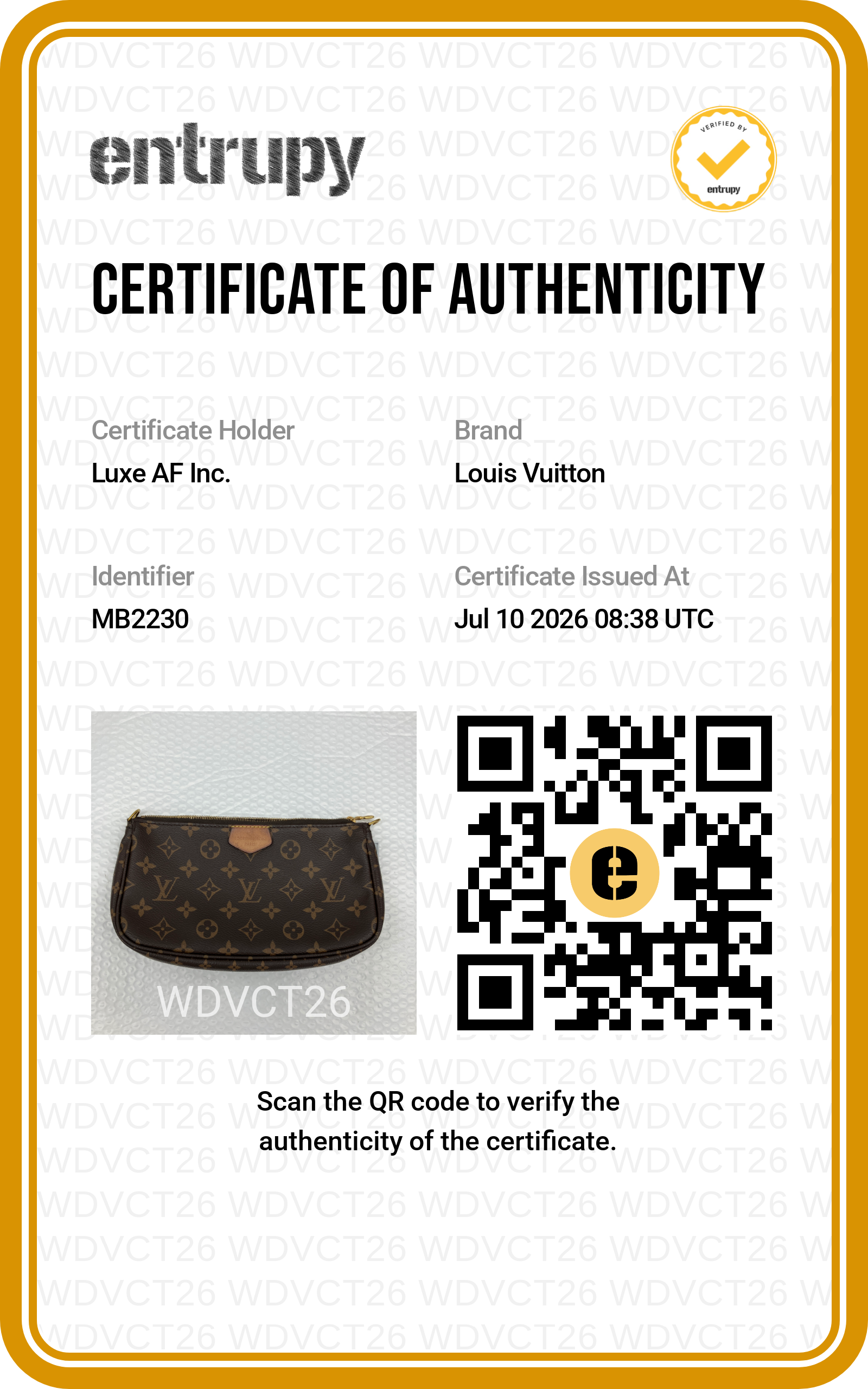 Louis Vuitton Brown Monogram Canvas Multi Pochette Accessoires LV3309