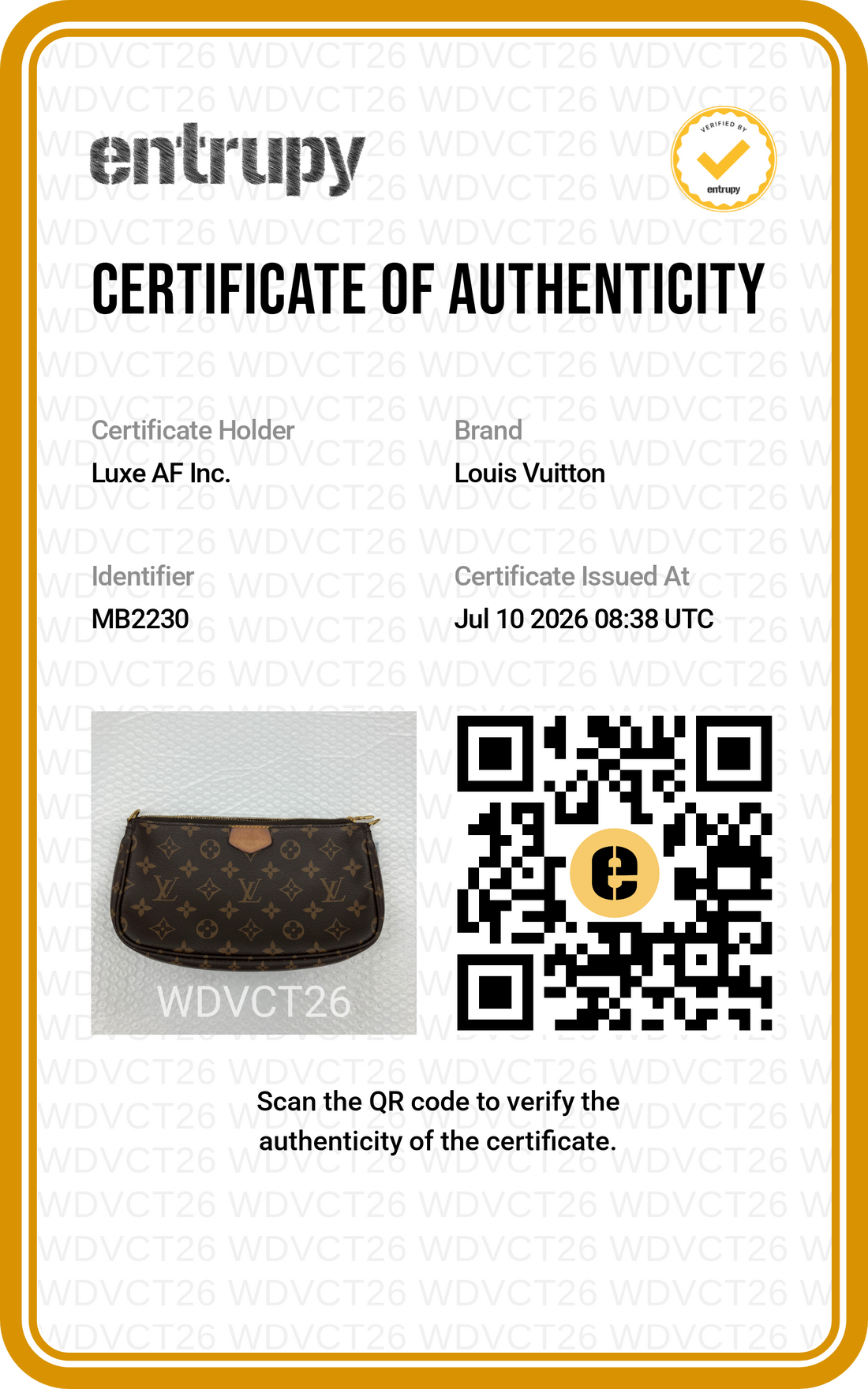 Louis Vuitton Brown Monogram Canvas Multi Pochette Accessoires LV3309