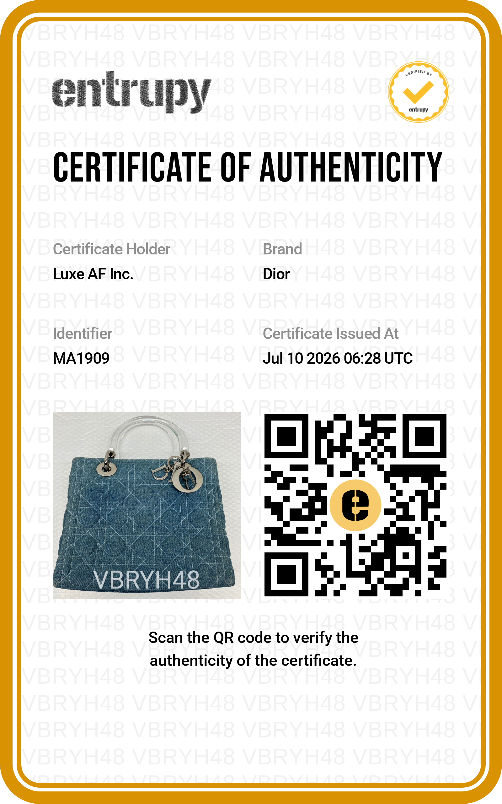 Christian Dior Lady Dior Blue Denim Cannage Handle Bag DR917