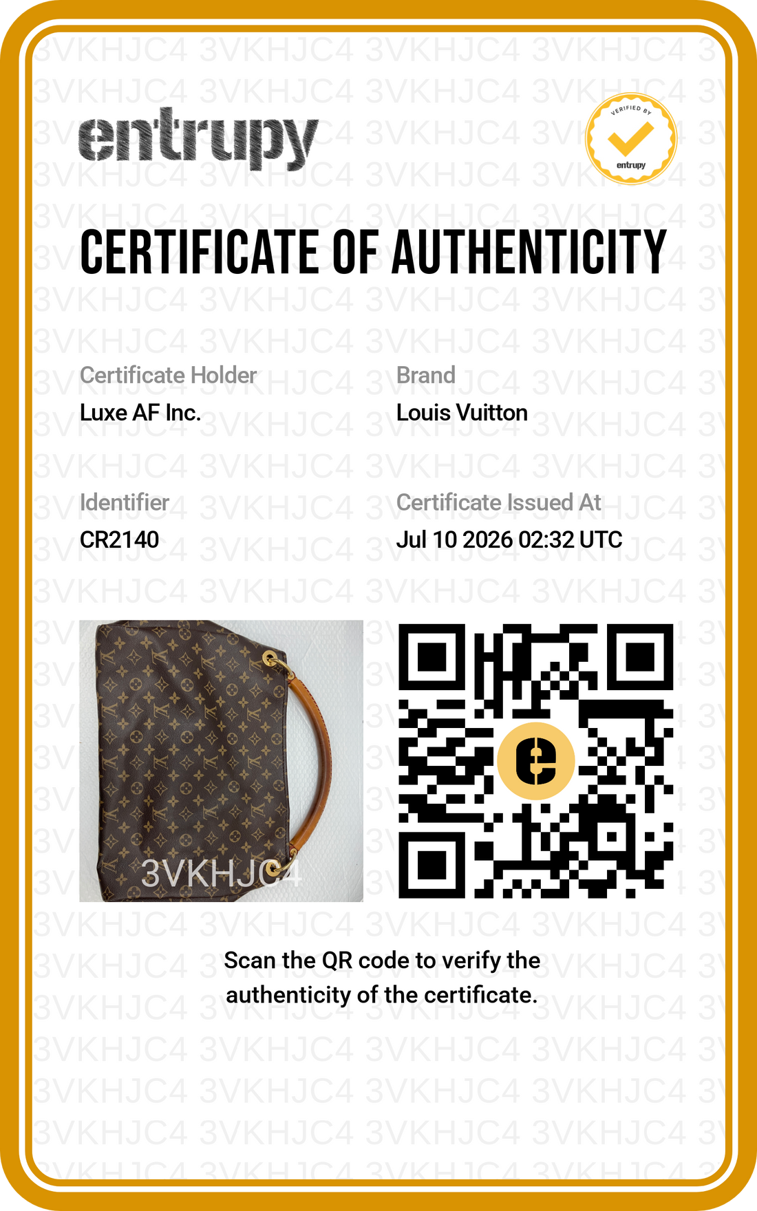 Louis Vuitton Artsy MM Monogram Canvas Handle Bag LV3308