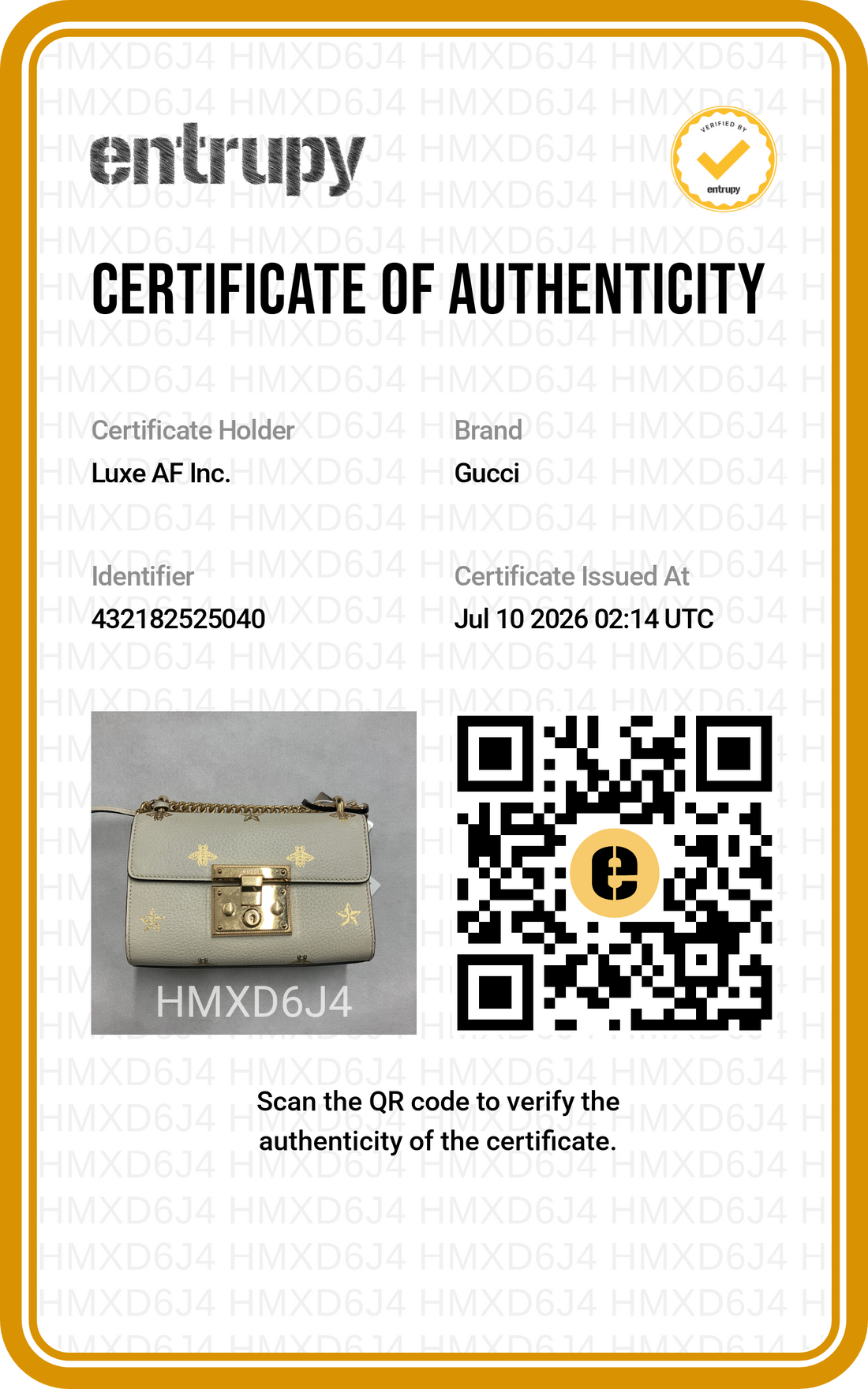 Gucci Padlock Bee Star White Leather Small Size Shoulder Bag GG1388