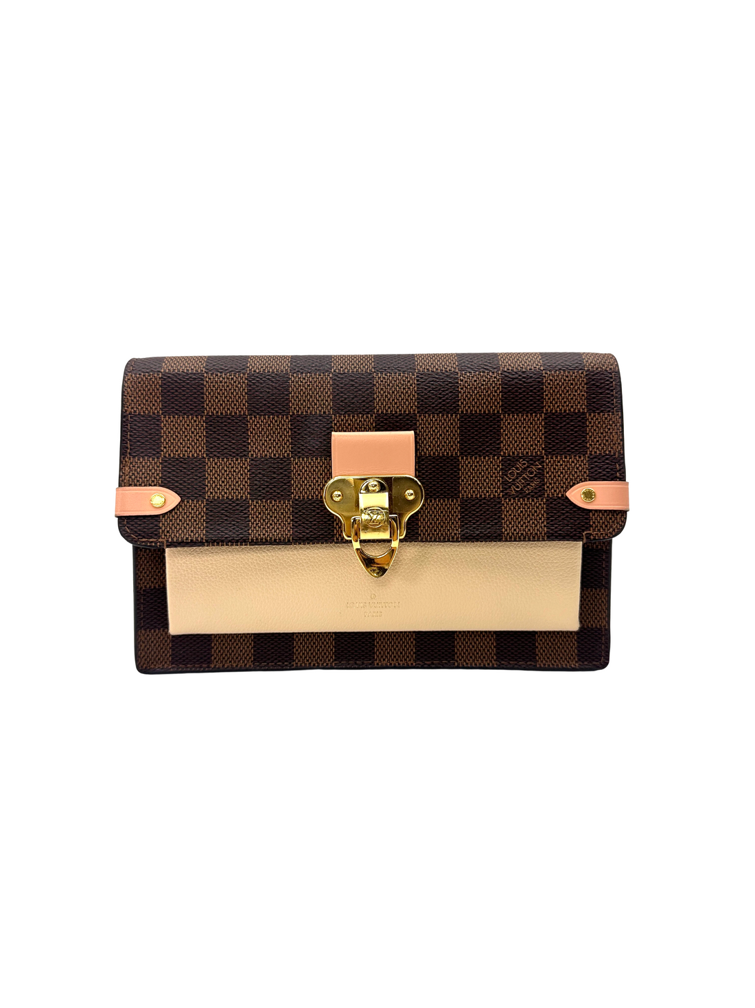 Louis Vuitton Vavin Damier Ebene & Beige Leather Shoulder Bag LV3310