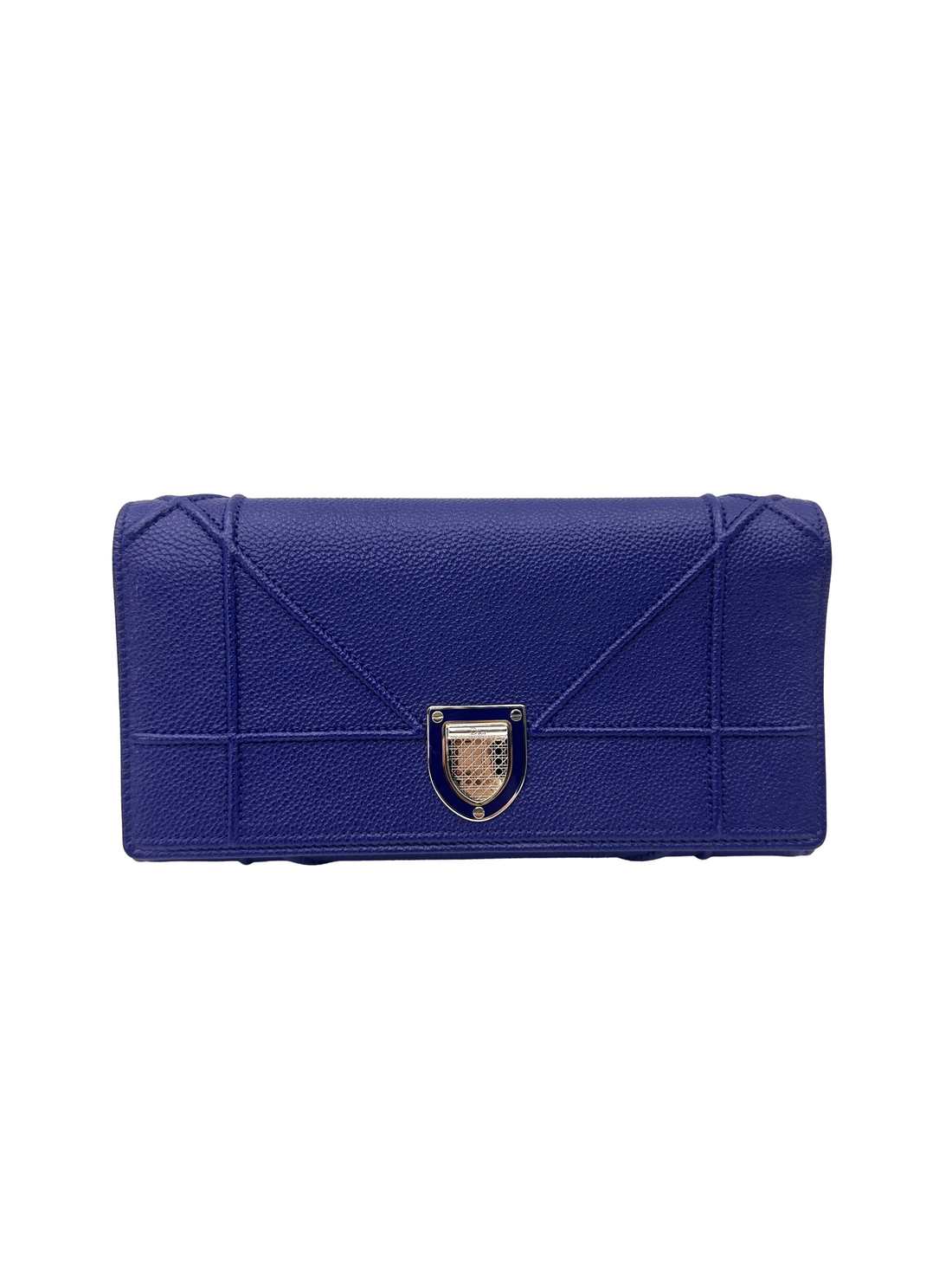 Christian Dior Diorama Blue Leather Wallet On Chain DR921