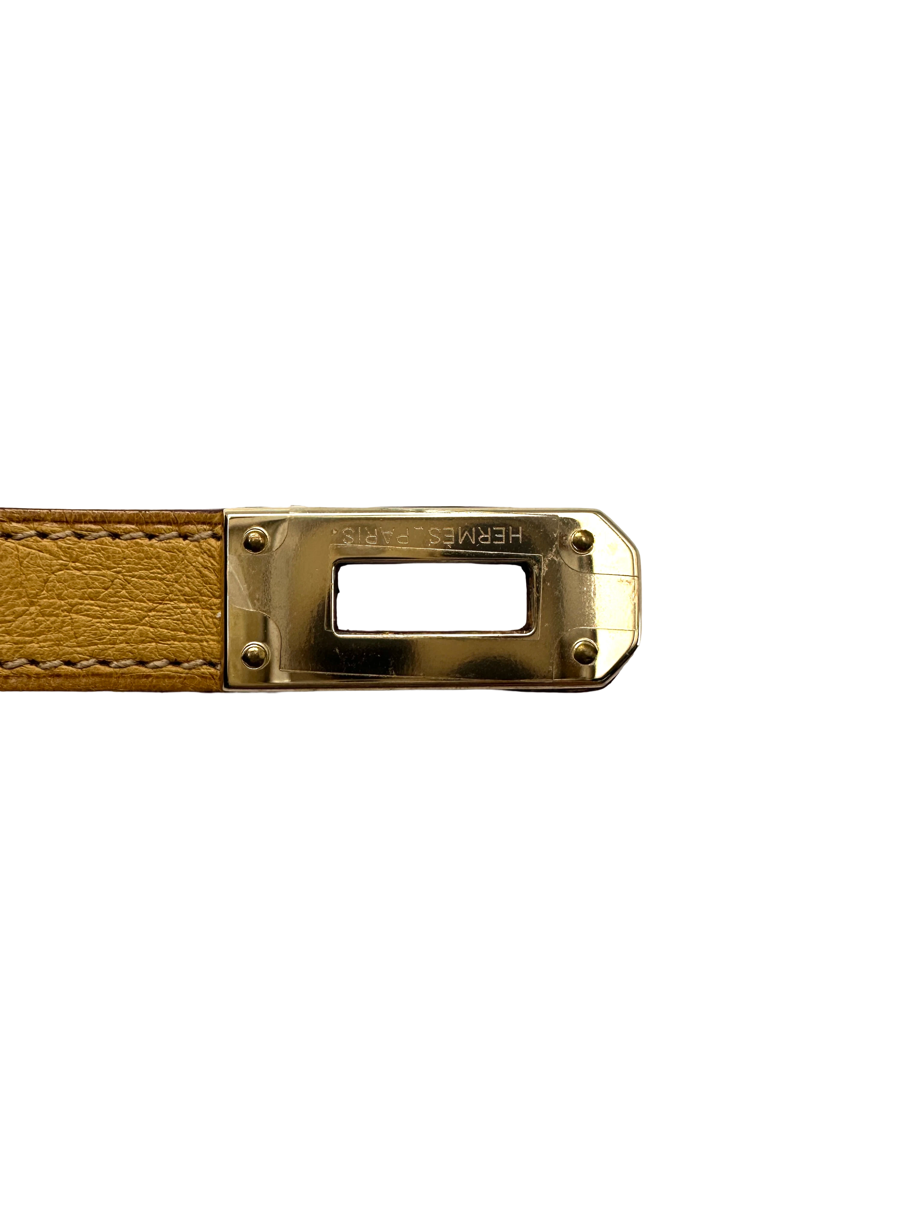 Hermes Kelly To Go Yellow Ostrich Leather Wallet HR171