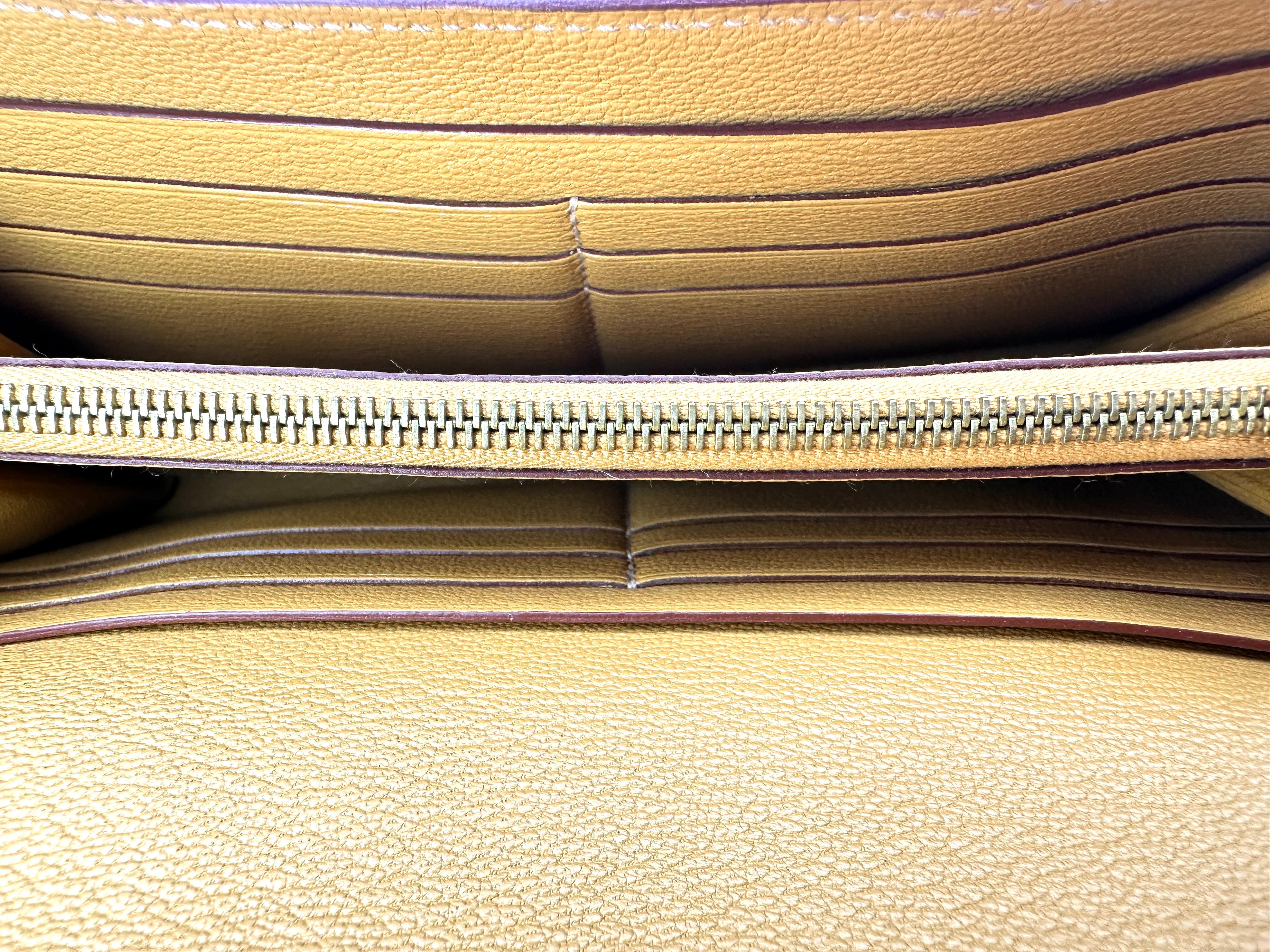 Hermes Kelly To Go Yellow Ostrich Leather Wallet HR171