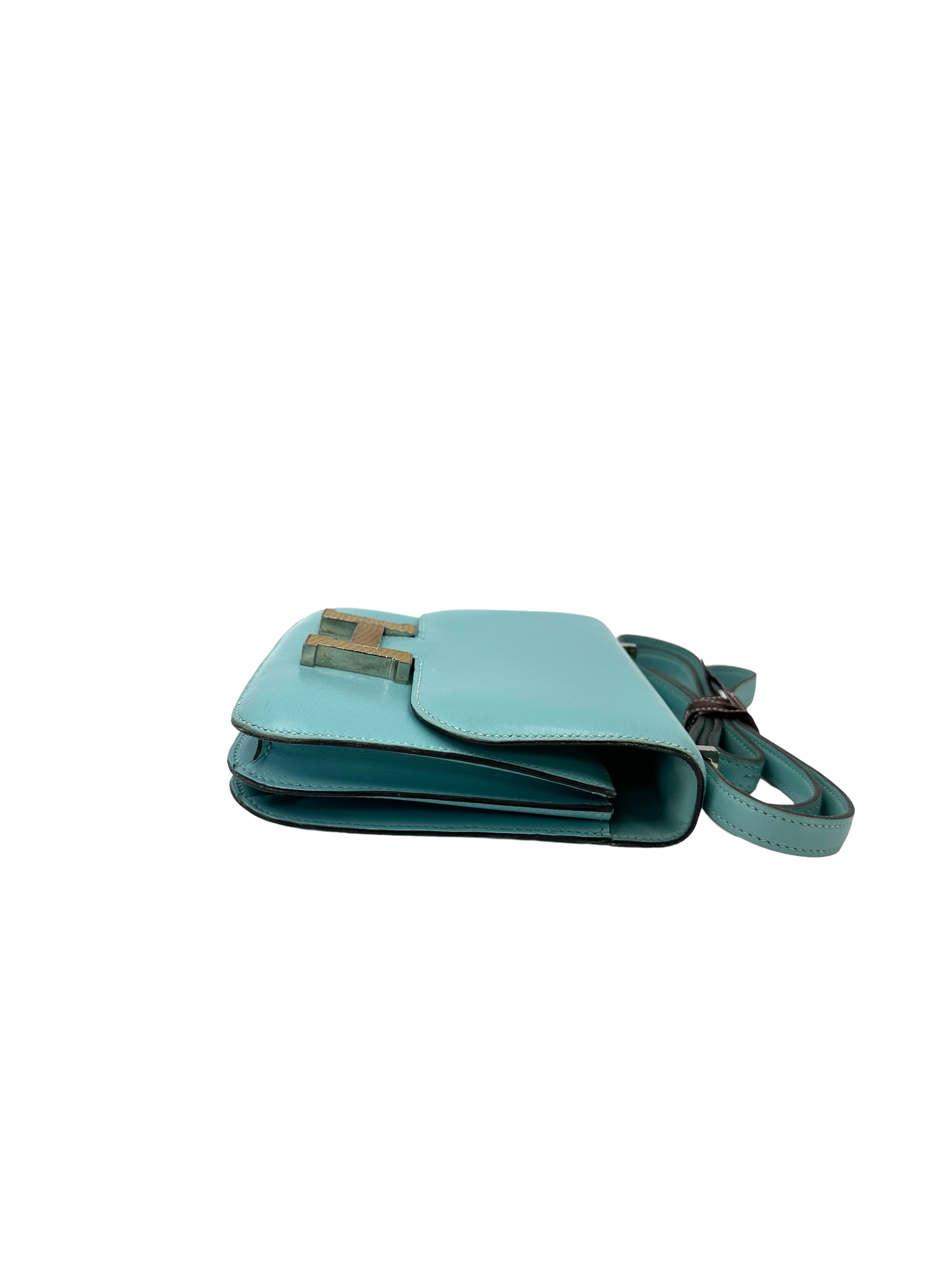 Hermes Constance19 Blue Leather Flap Bag HR169