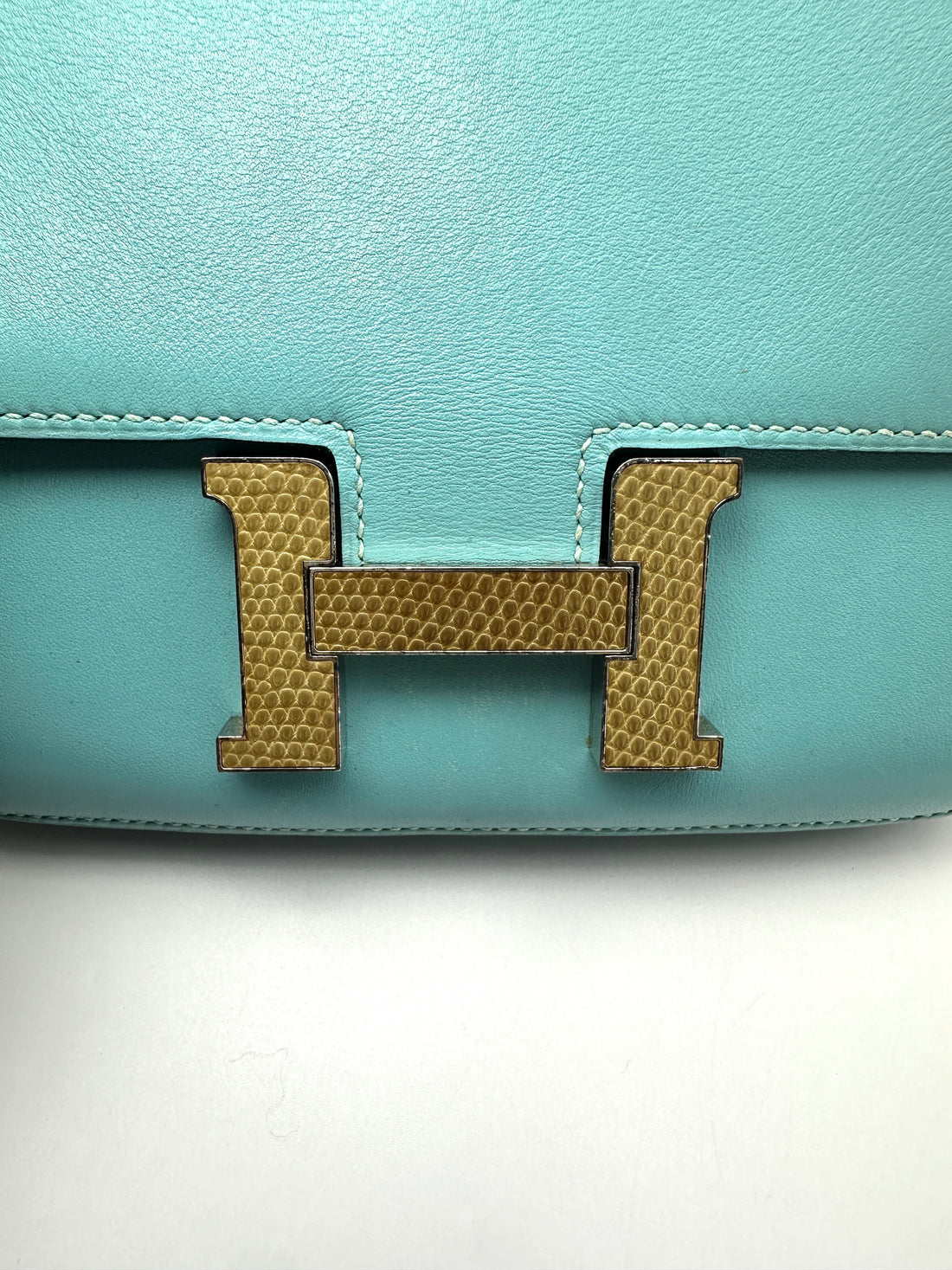 Hermes Constance19 Blue Leather Flap Bag HR169