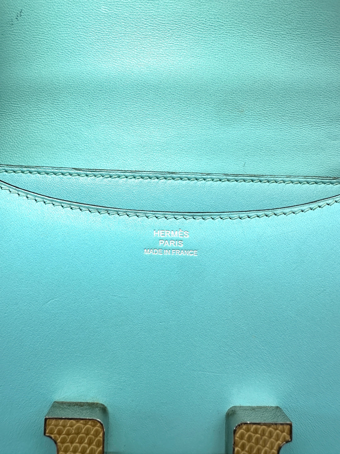 Hermes Constance19 Blue Leather Flap Bag HR169