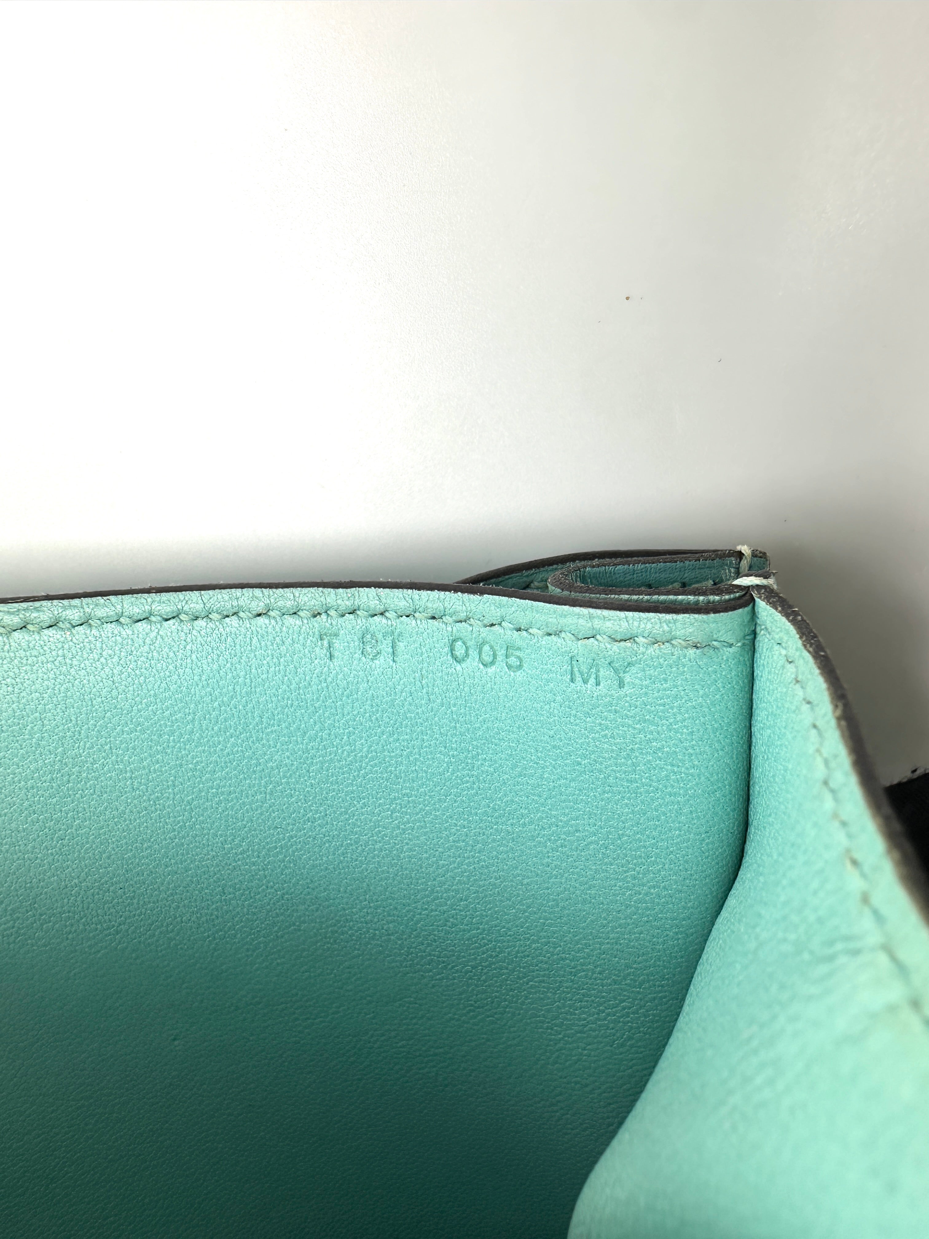 Hermes Constance19 Blue Leather Flap Bag HR169
