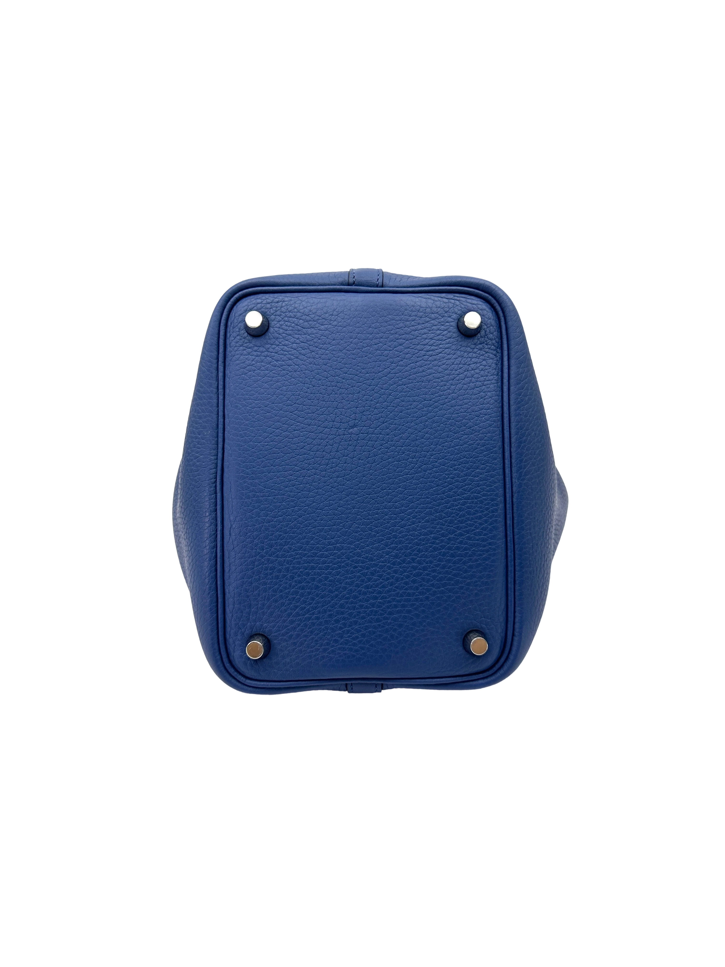 Hermes Picotin18 Blue Leather Handle Bag HR168