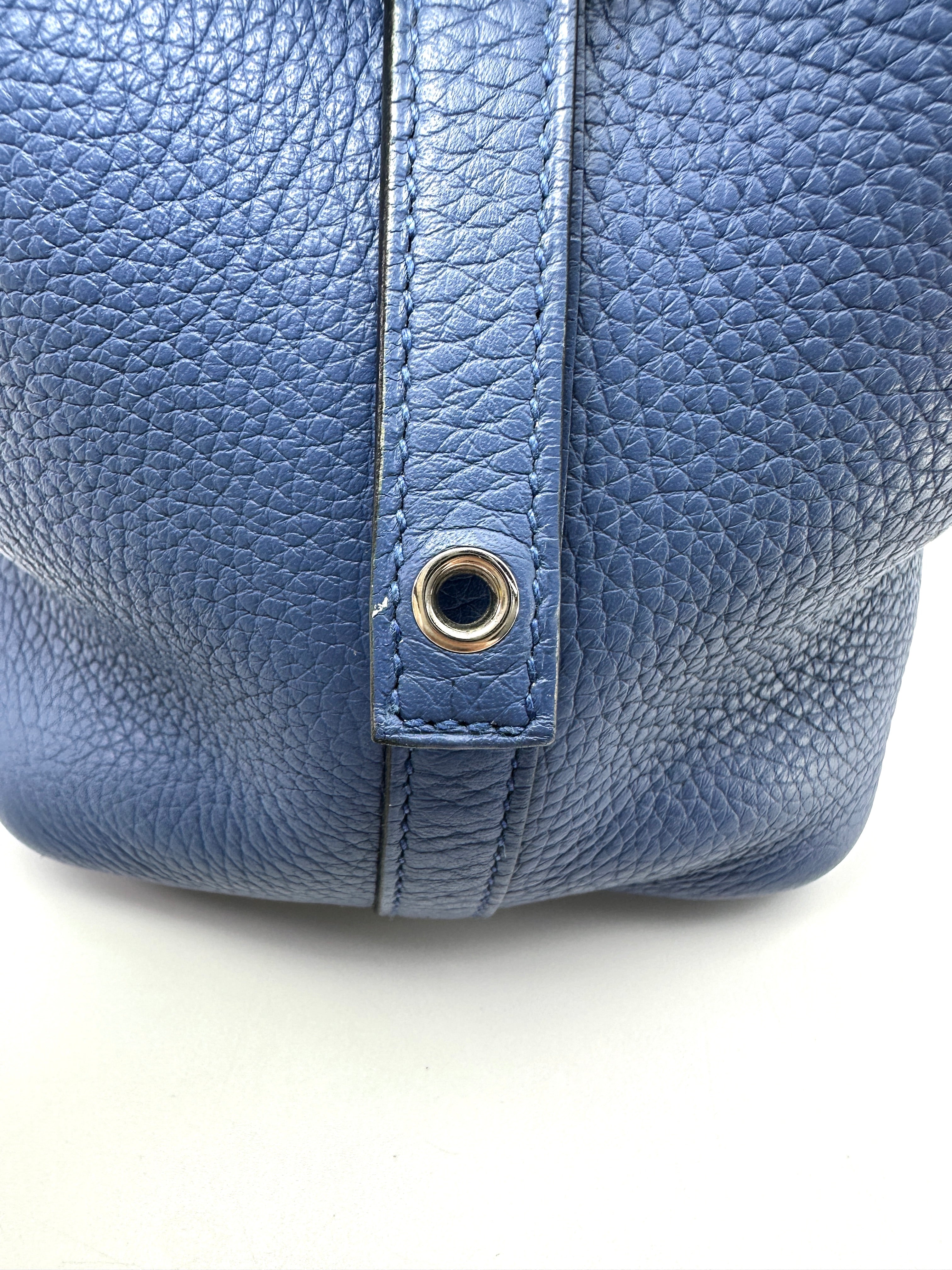 Hermes Picotin18 Blue Leather Handle Bag HR168