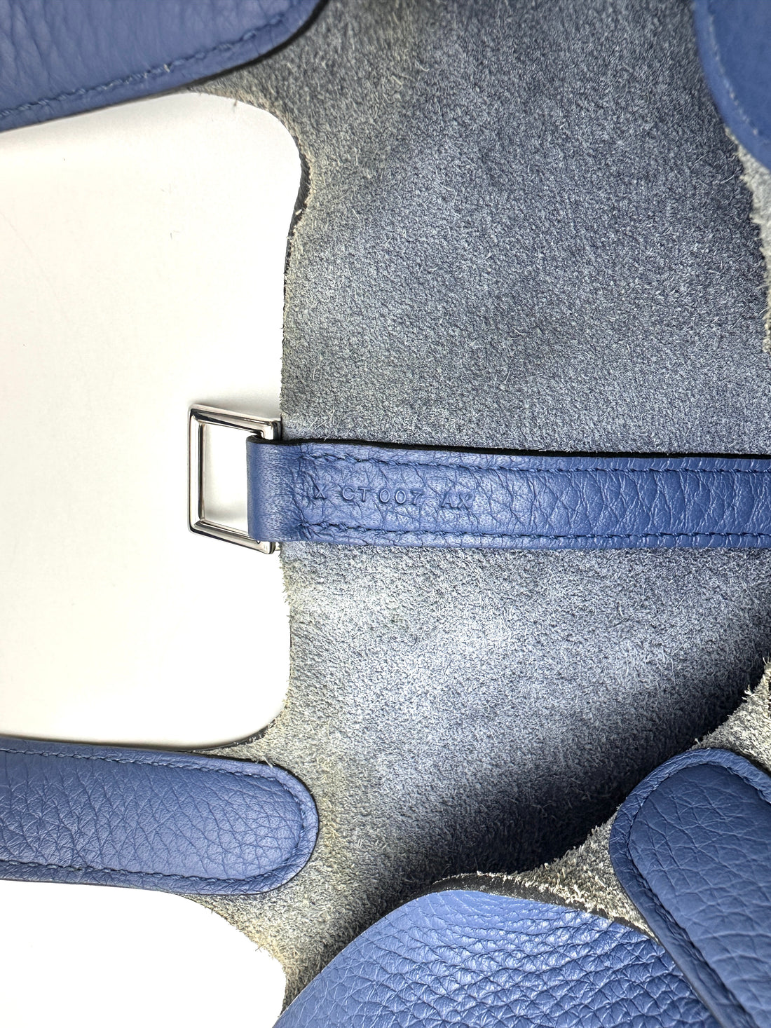 Hermes Picotin18 Blue Leather Handle Bag HR168